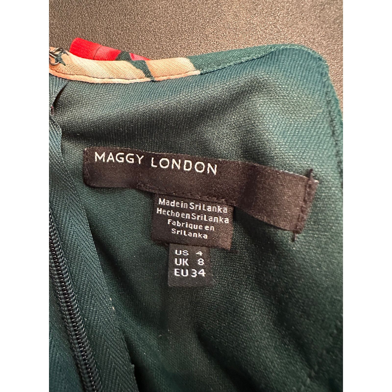 MAGGY LONDON Maggy London Floral Halter Neck Crop Jumpsuit Btrgrncrl 4 Size 27" / US 4 / IT 40 - 15 Thumbnail