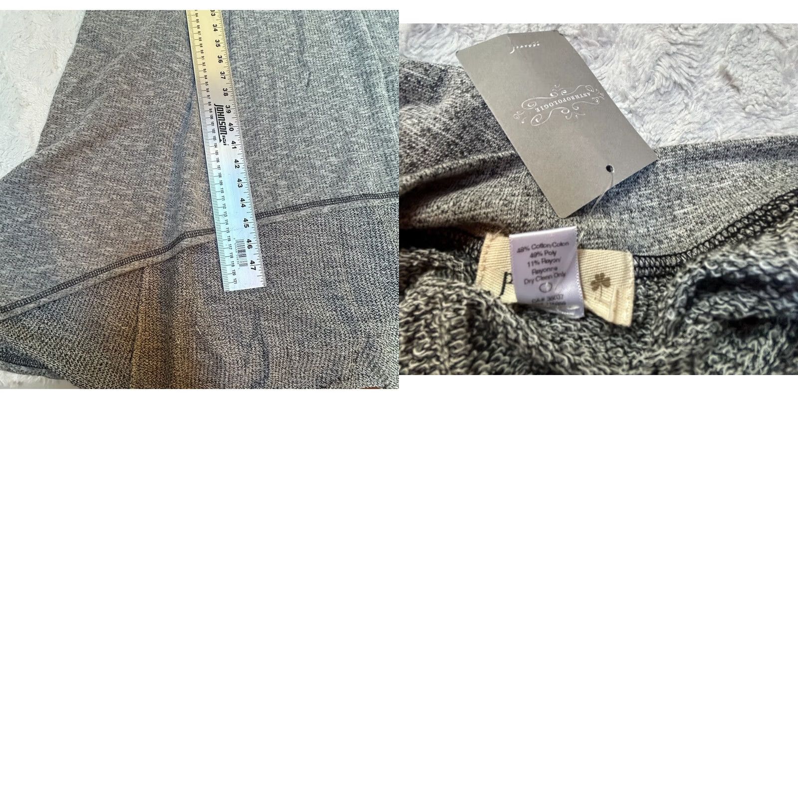 Anthropologie Puella Womens Knit Gray Boat Neck Maxi Dress L Hi-Low A-Line Knitwear Casual Sweater Dress Size L / US 10 / IT 46 - 8 Thumbnail