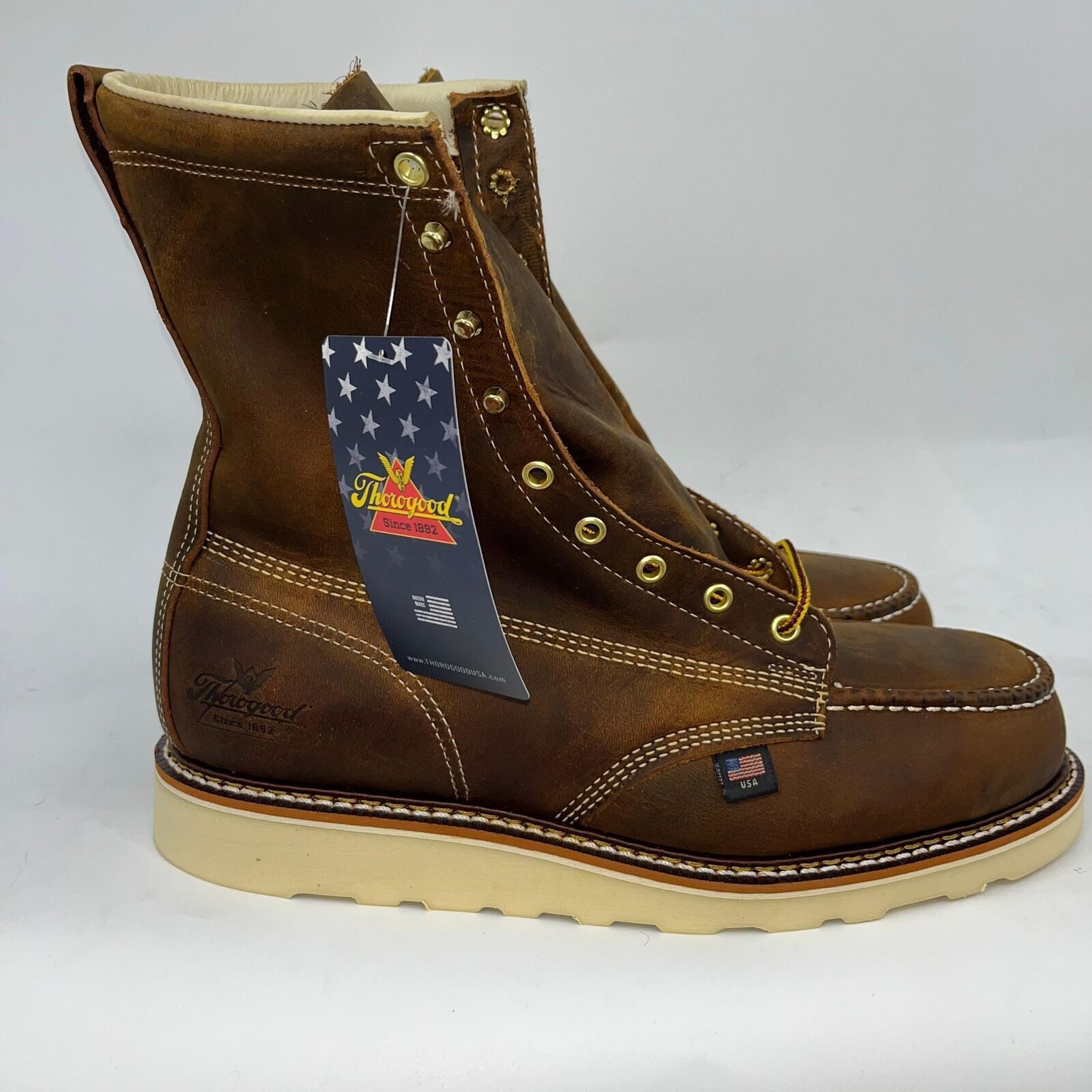 Merrell Thorogood Men's 8" Steel Toe Wedge Work Boots Size 11D Size US 11 / EU 44 - 1 Thumbnail