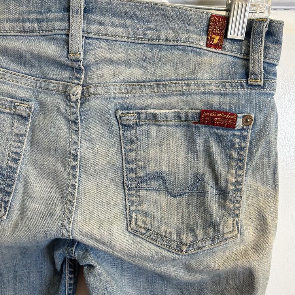 7 For All Mankind 7 for all mankind size 26 jeans light washed Size 26" / US 2 / IT 38 - 10 Thumbnail