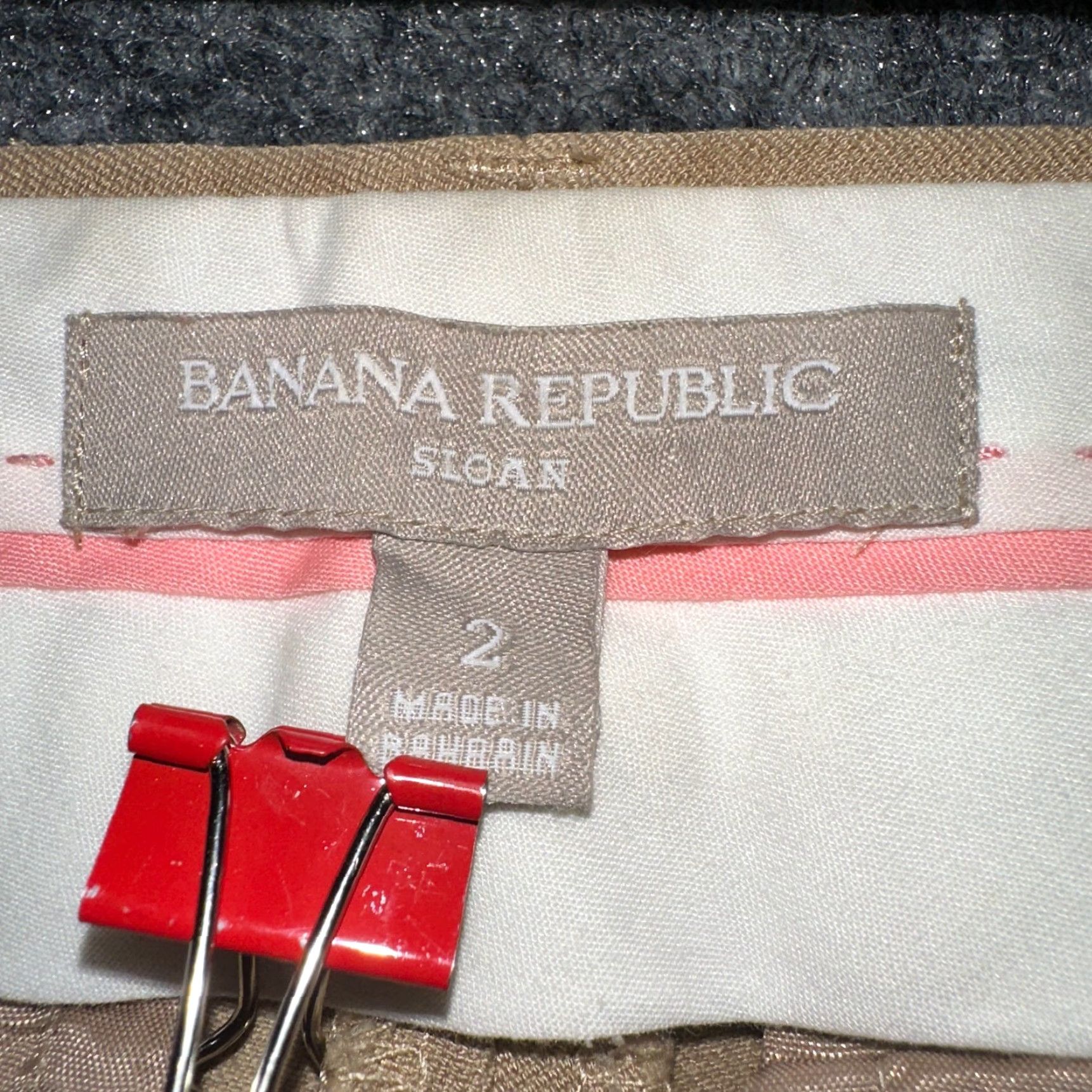 Banana Republic Banana Republic Sloan Pants Womens 2 Tan Cotton Stretch Pockets Zip Fly Vintage No Size 26" / US 2 / IT 38 - 5 Thumbnail