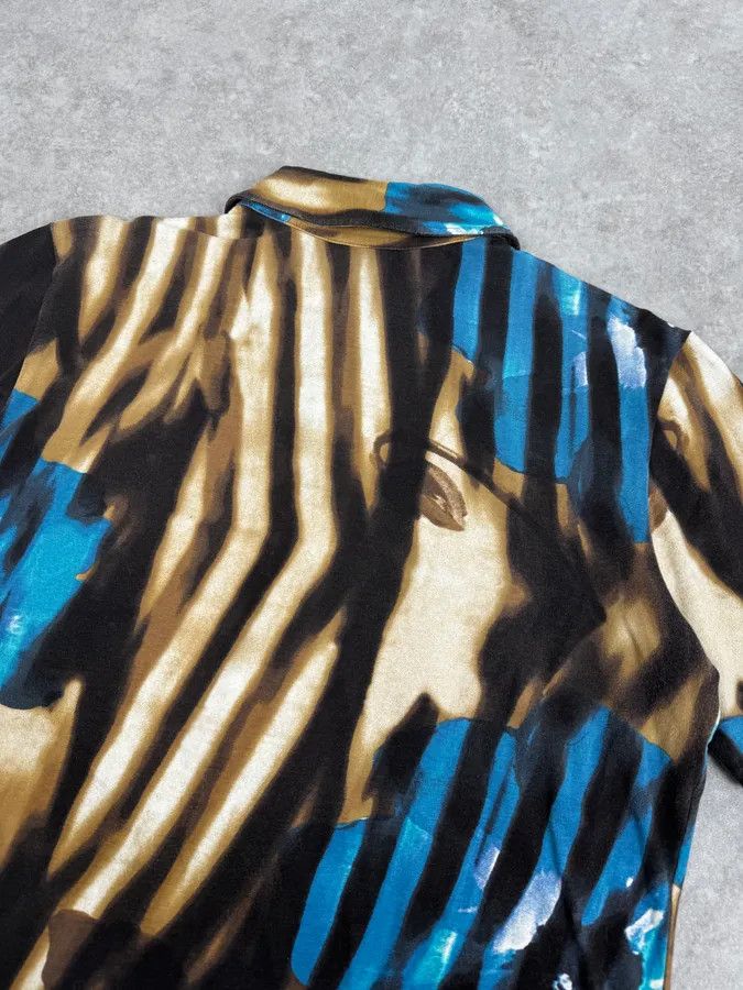 Just Cavalli SS2002 Just Cavalli Psychedelic Hallucination Blue Flowers Shirt Size M / US 6-8 / IT 42-44 - 7 Thumbnail