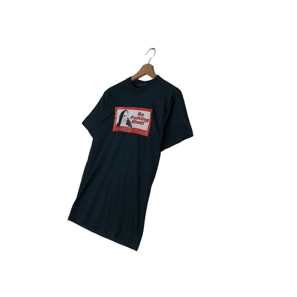 Vintage TRANS EROTIC MODE SO FUCKING WHAT! PRINTED TEE #0277-C12 Size US S / EU 44-46 / 1 - 2 Thumbnail