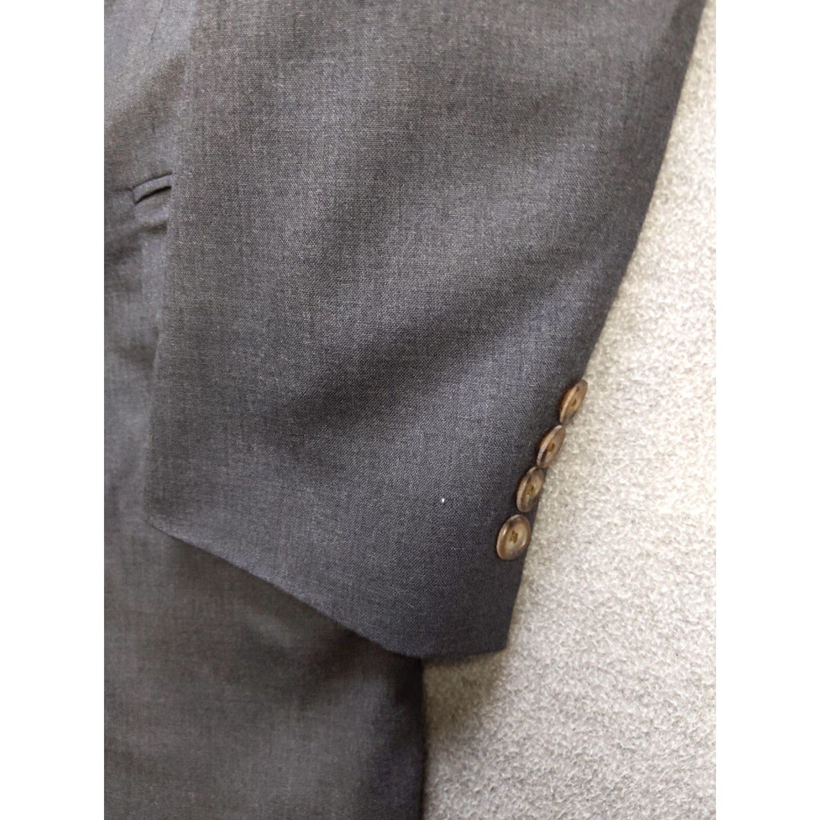 Lands' End Lands' End Blazer Mens 46 Regular Gray 100% Wool Coat Classic Office Suit Jacket Size 46R - 2 Thumbnail