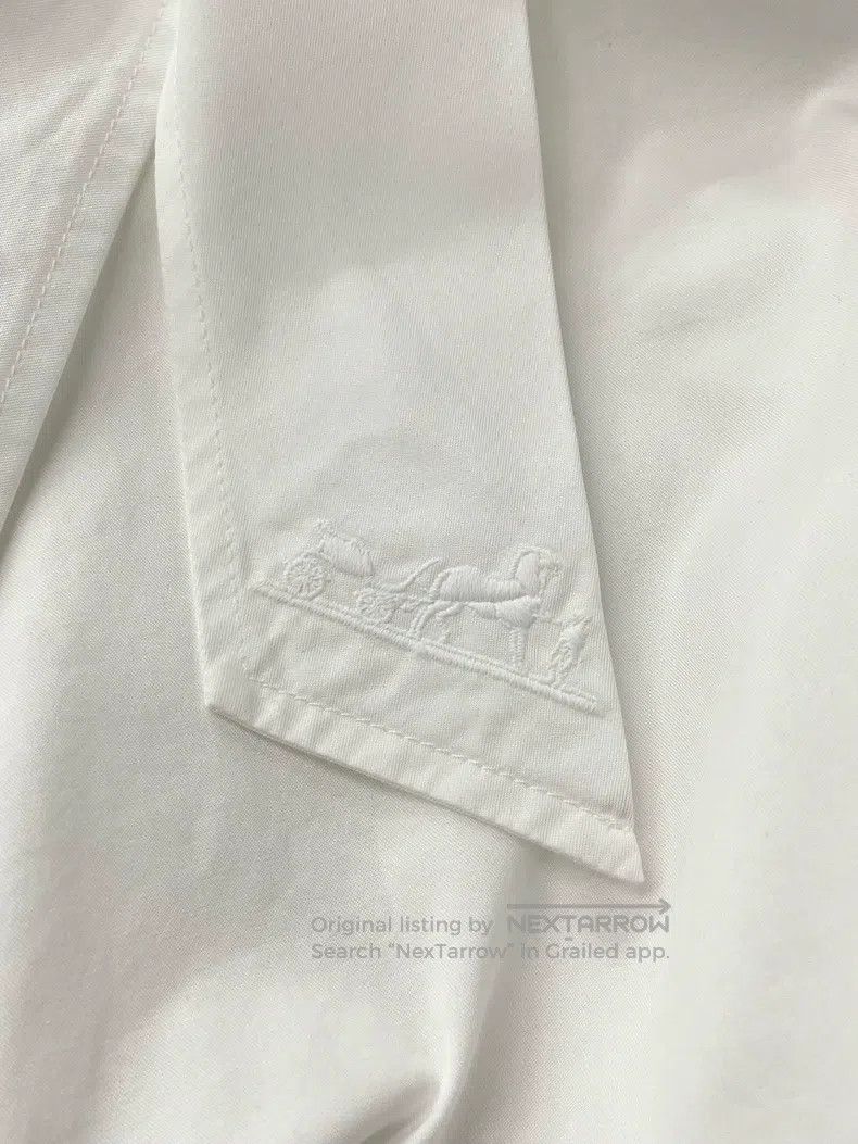 Hermes Hermes White design shirt Size XXS / US 00 / IT 34 - 4 Thumbnail
