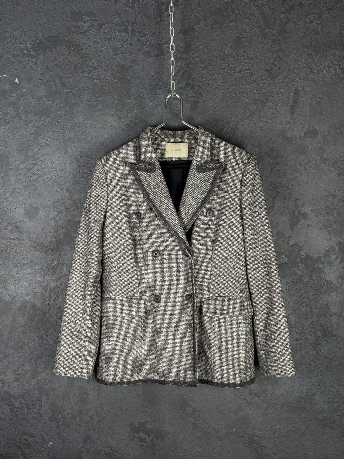 Boglioli BOGLIOLI Women’s Double - Breasted Wool Blazer Jacket Italy Size L / US 10 / IT 46 - 1 Thumbnail