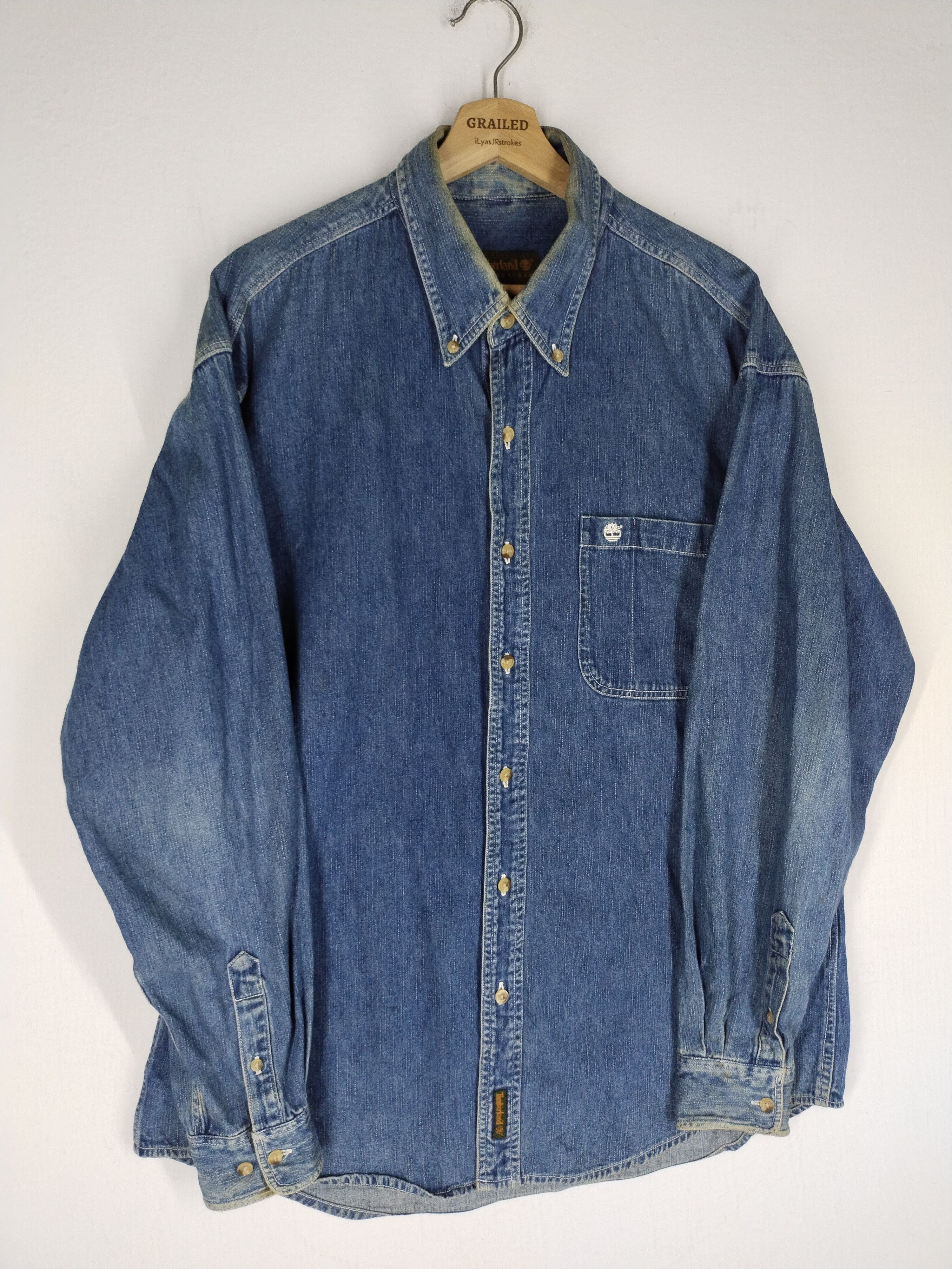 Timberland Timberland Denim Single Pocket Long Sleeve Size US M / EU 48-50 / 2 - 1 Thumbnail