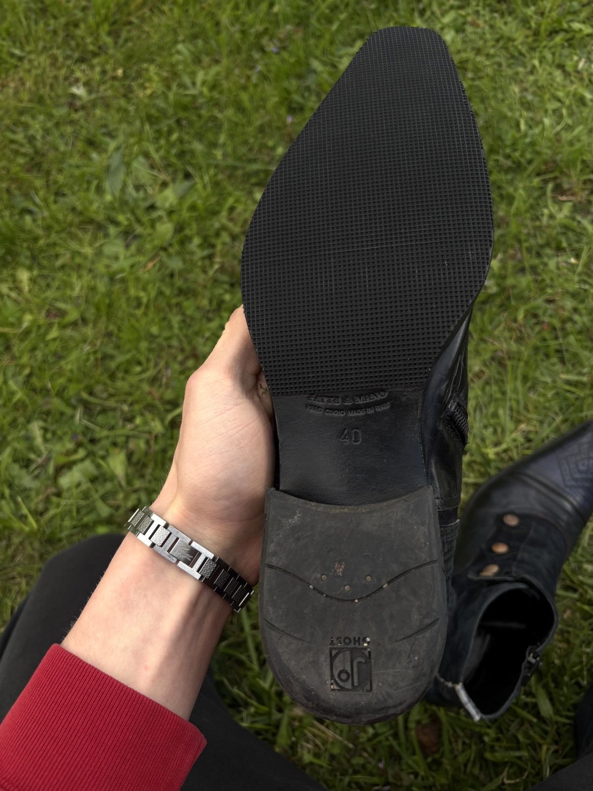 Jo Ghost Jo Ghost Handmade Leather Navy Blue Made in Italy | Size 40 Size US 7.5 / EU 40-41 - 7 Thumbnail