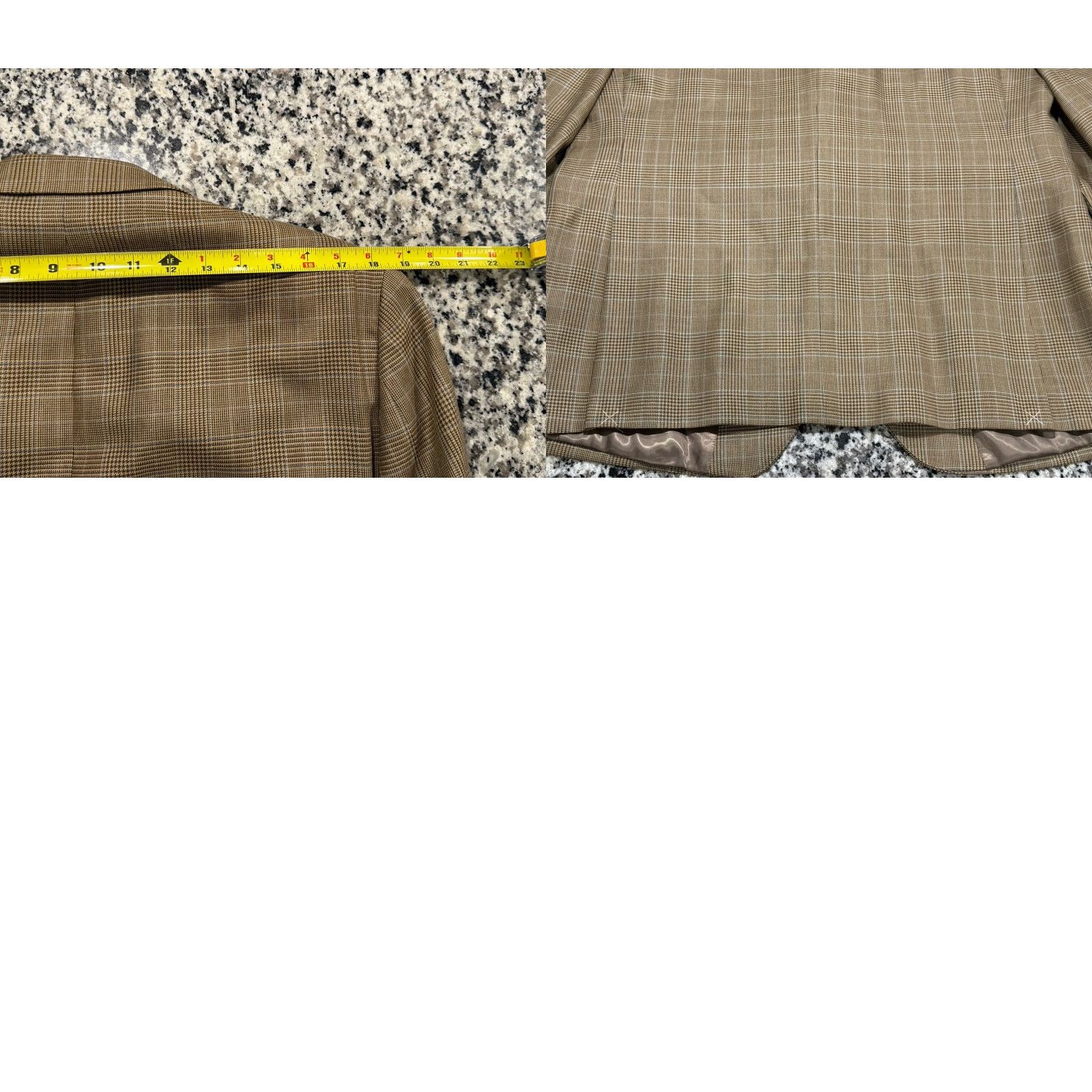 Ralph Lauren Ralph Lauren Black Label Houndstooth Plaid Blazer Men's Regular Size 42 Light Brown Silk Wool Blend Size 42R - 8 Thumbnail