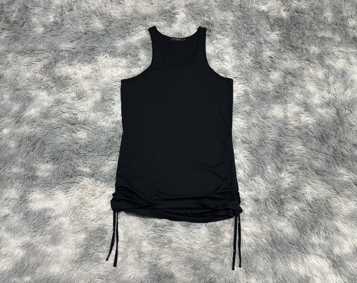 If Six Was Nine 🔥Rare Y2K Civarize Ruched Side Laces Tank Top Vkei Goth Punk Size US M / EU 48-50 / 2 - 1 Thumbnail