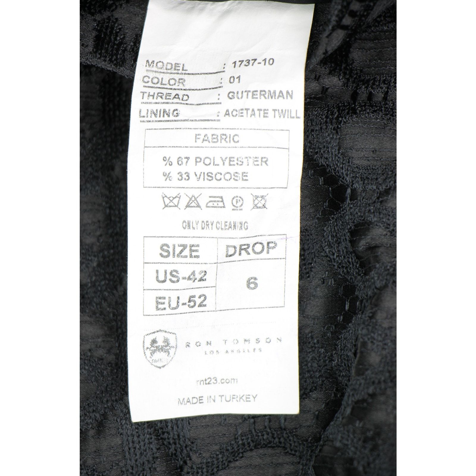 Other RNT23 Ron Tomson Jacquard Dinner Tuxedo Blazer Coat Jacket Size US L / EU 52-54 / 3 - 7 Thumbnail