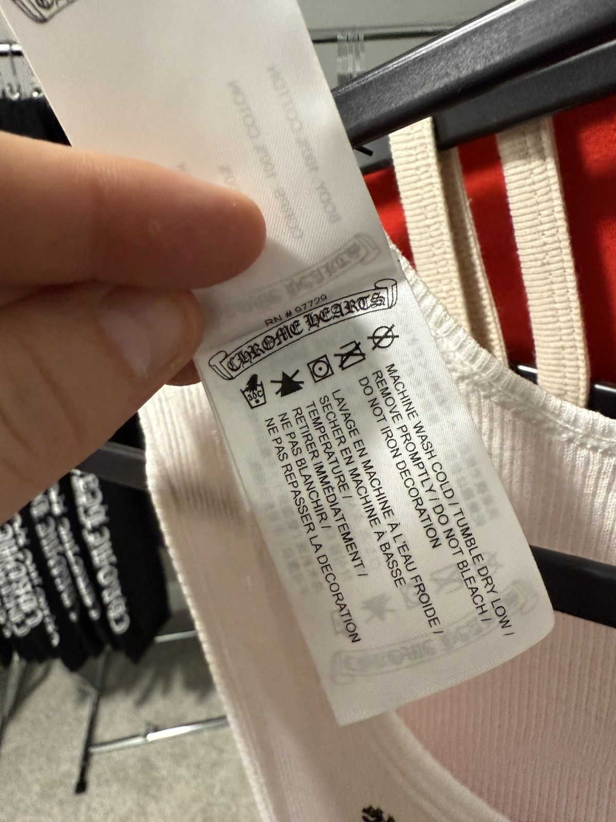 Chrome Hearts White Scroll Logo Ribbed Tank Top