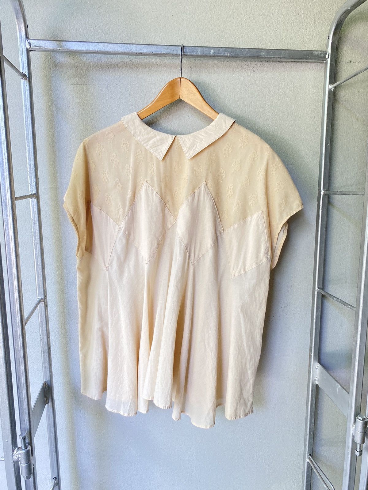 Sunao Kuwahara Sunao Kuwahara diamond patchwork blouse Size ONE SIZE - 15 Thumbnail