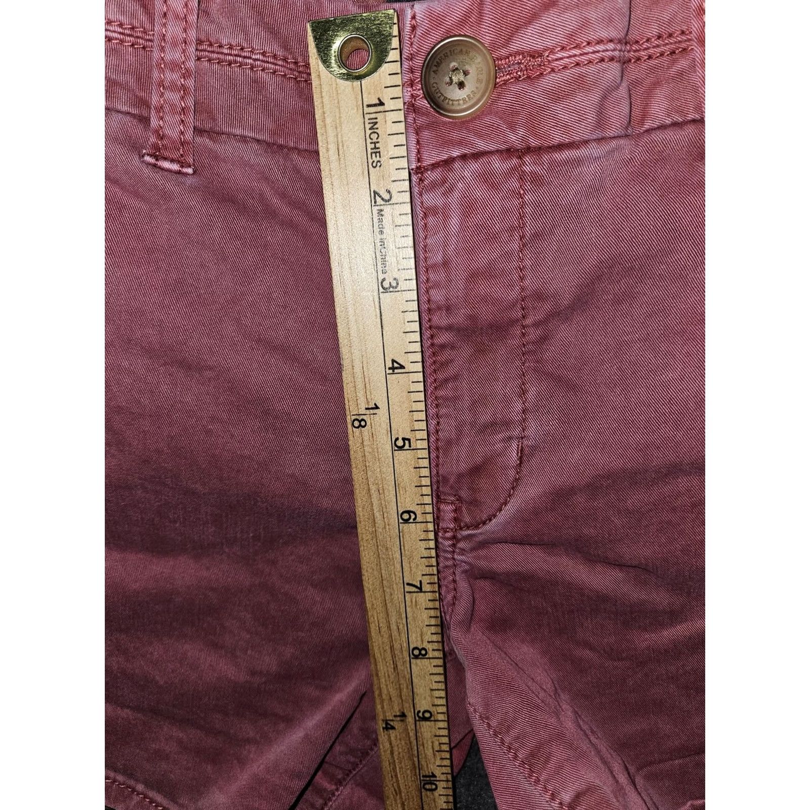 American Eagle Outfitters American Eagle Outfitters Chino Shorts Womens 8 Pink Midi Stretch Twill Size 30" / US 8 / IT 44 - 6 Thumbnail