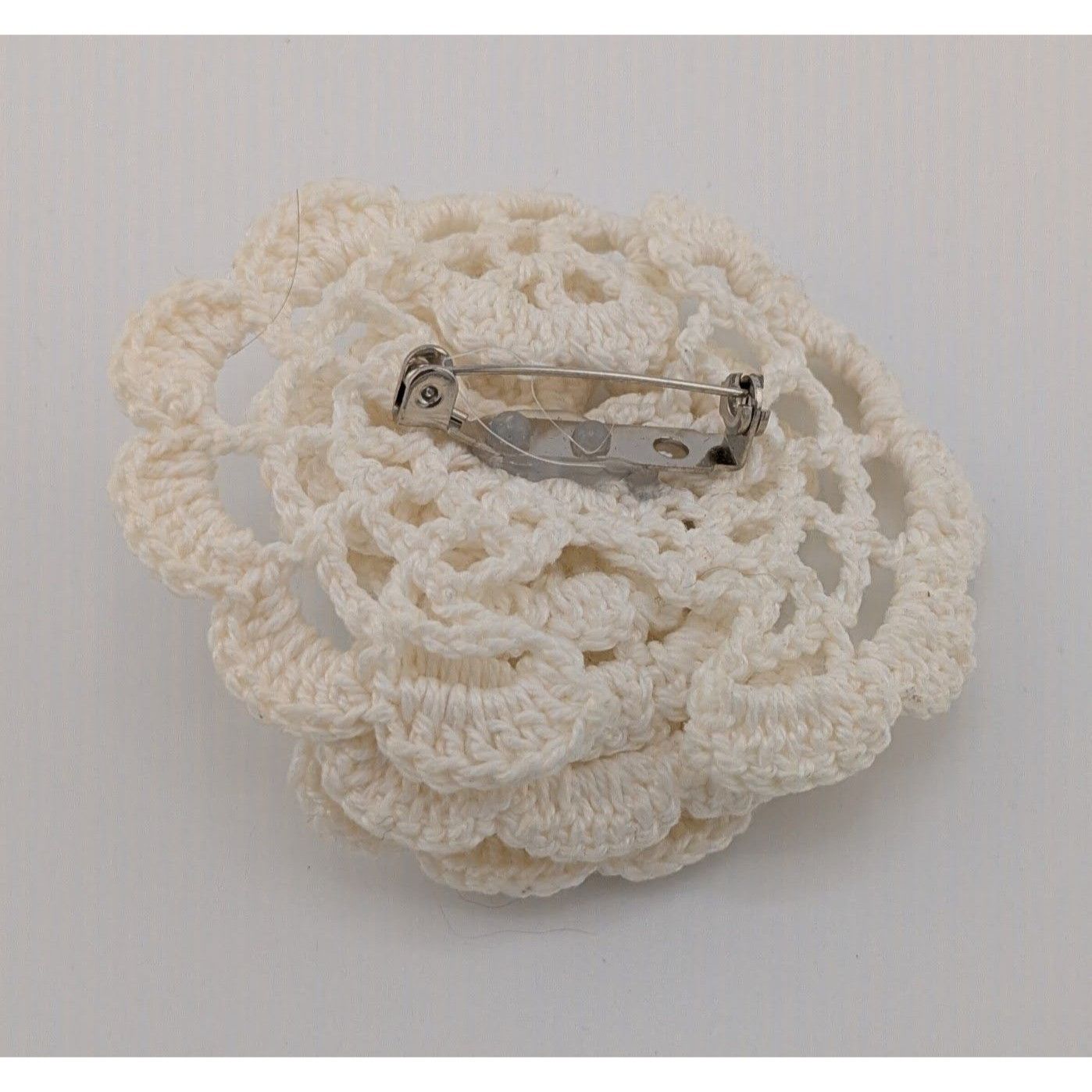 Other Vintage Handmade Crochet Angel Brooch With Ribbon Rose Accen Size ONE SIZE - 8 Thumbnail