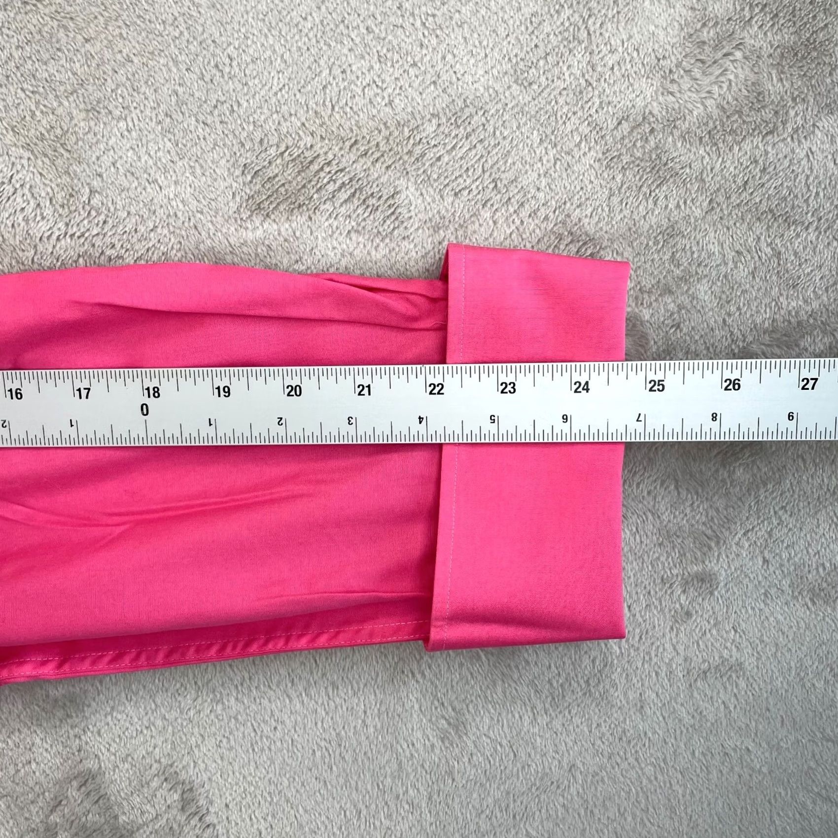 Eton VINTAGE ETON Dress Shirt Men 42 16.5 Pink French Cuff Designer Long Sleeve NWOT Size 46R - 7 Thumbnail