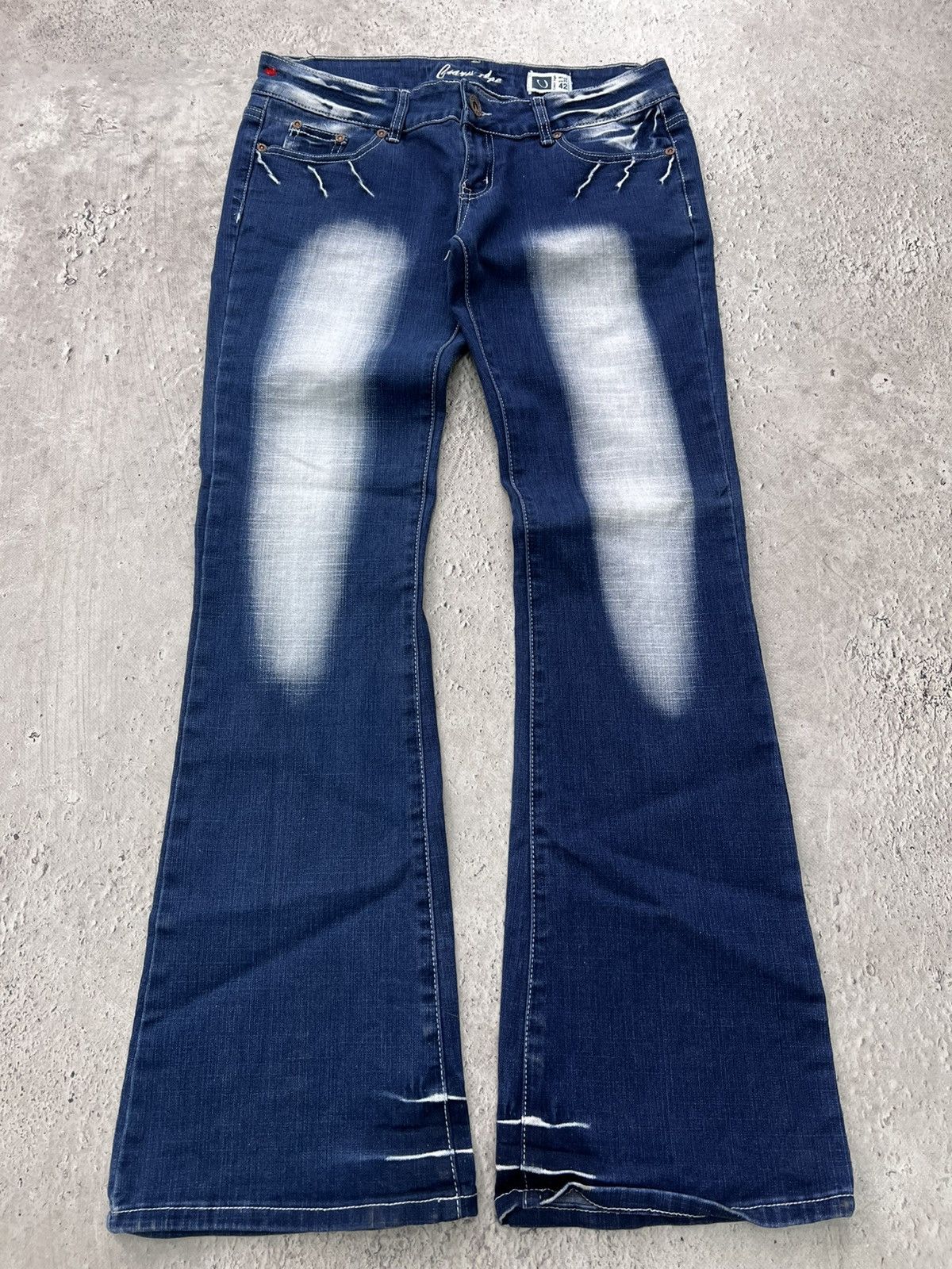 If Six Was Nine × Japanese Brand × Vintage Super Flared Jeans Vintage Japanese Jean distressed Size US 30 / EU 46 - 14 Thumbnail