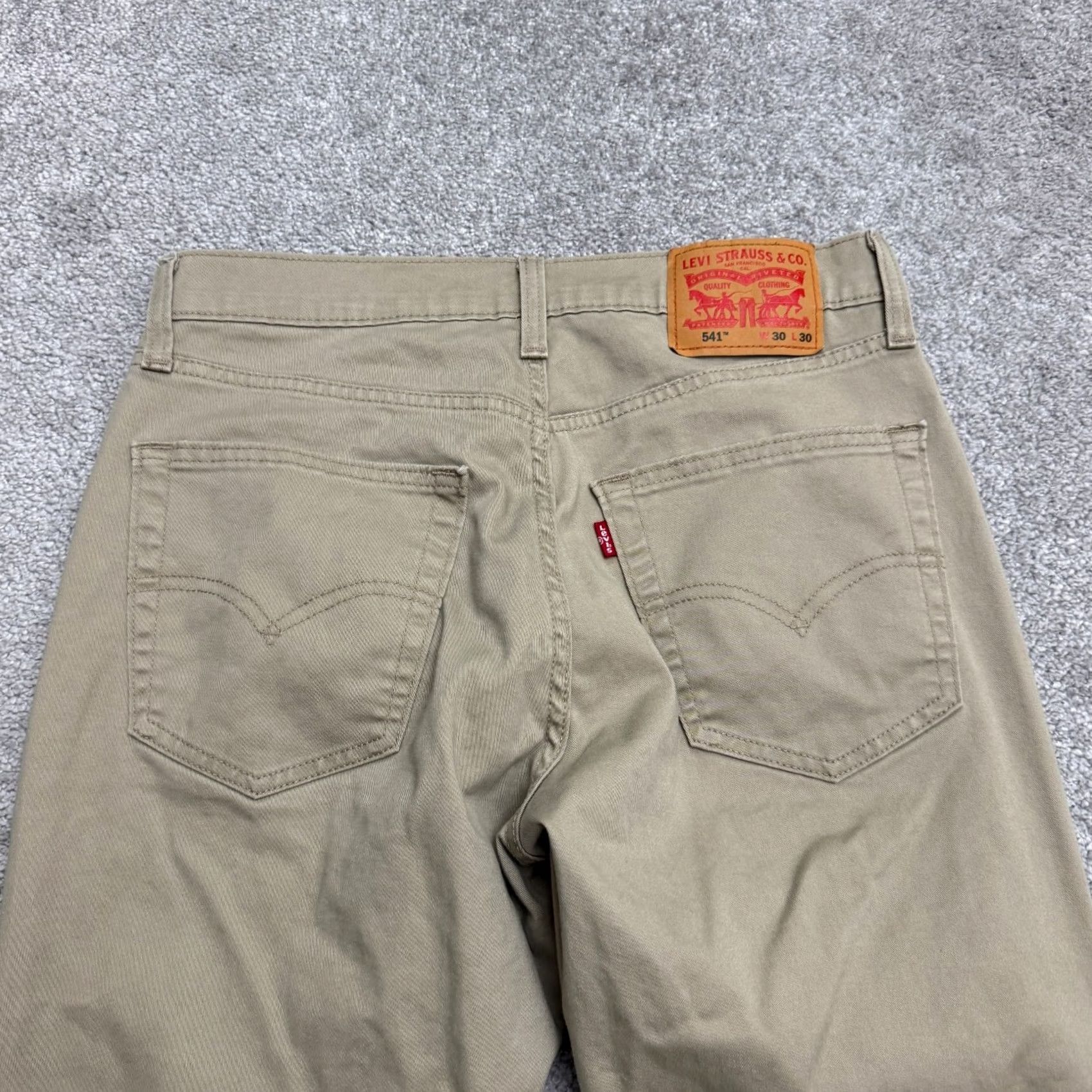 Levi's Levi's Mens 541 Athletic Fit Taper Leg Chino Pants Khaki Brown Flat Front 30x30 Size US 30 / EU 46 - 5 Thumbnail