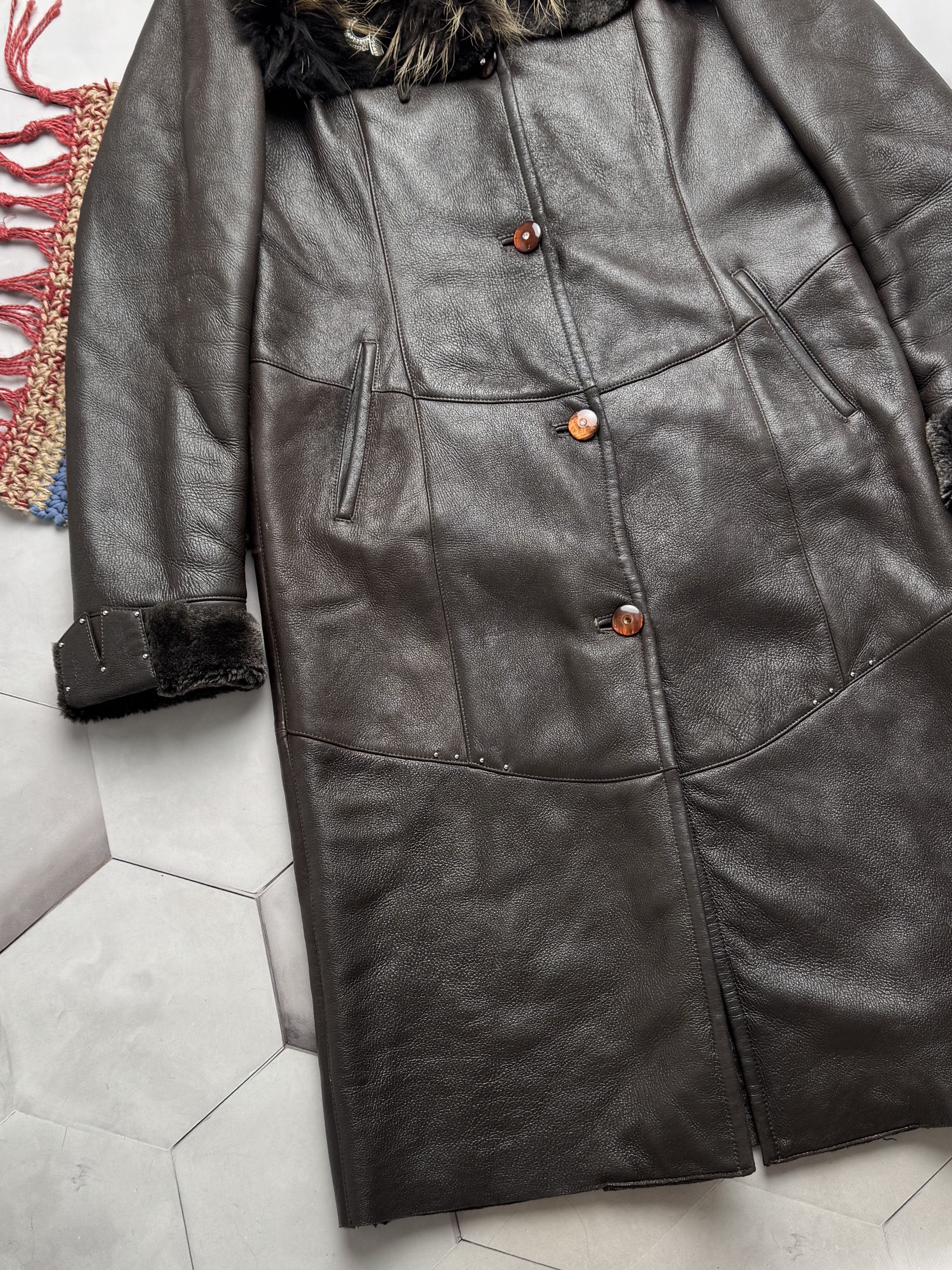 Vintage Vintage Real Sheepskin Coat (E4) Size L / US 10 / IT 46 - 3 Thumbnail