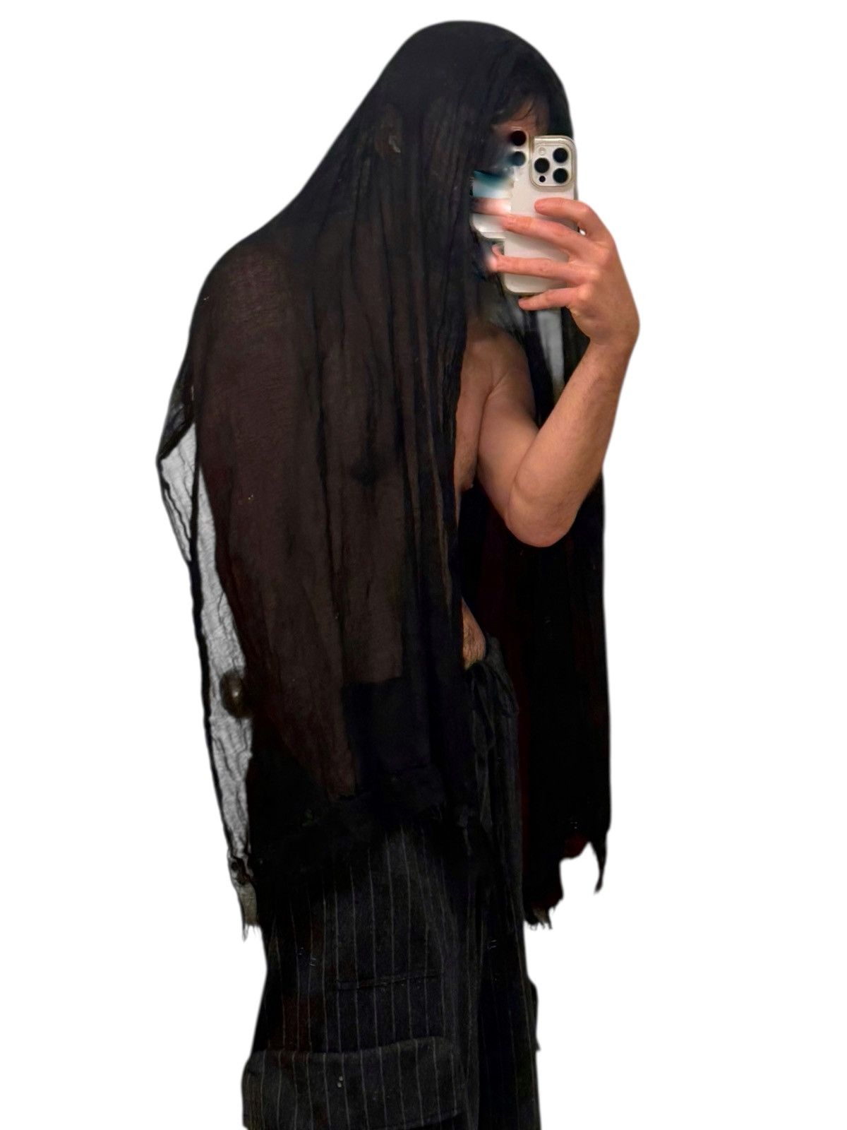 Chrome Hearts RARE 44 Mini Cross Cashmere Silk Sheer Scarf Size ONE SIZE - 3 Thumbnail