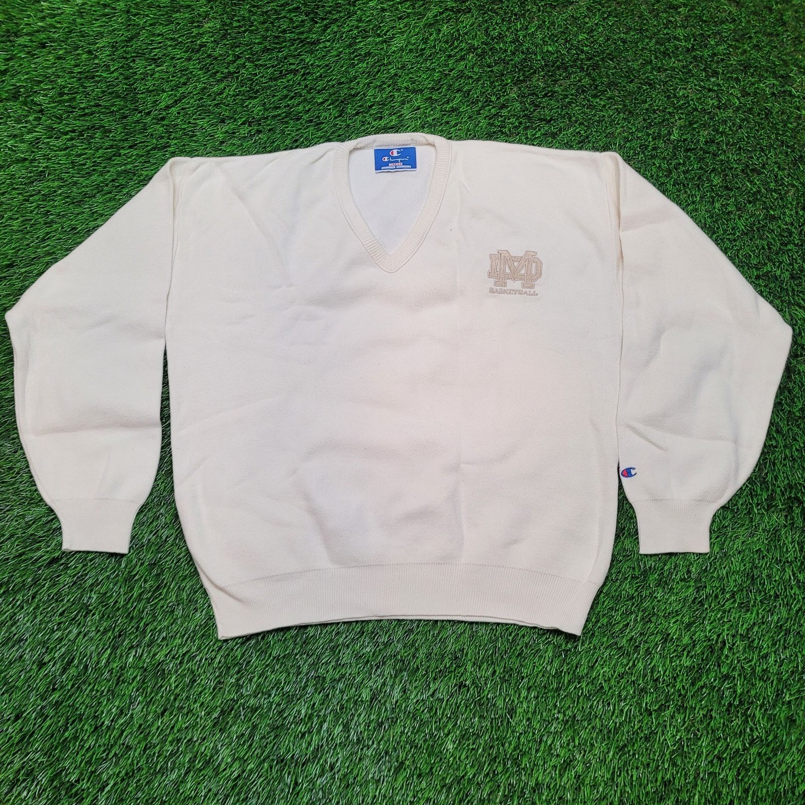 Champion VTG 90s Champion Mater Dei Sweater Boxy Fit Drop Shoulder L Size US L / EU 52-54 / 3 - 1 Thumbnail