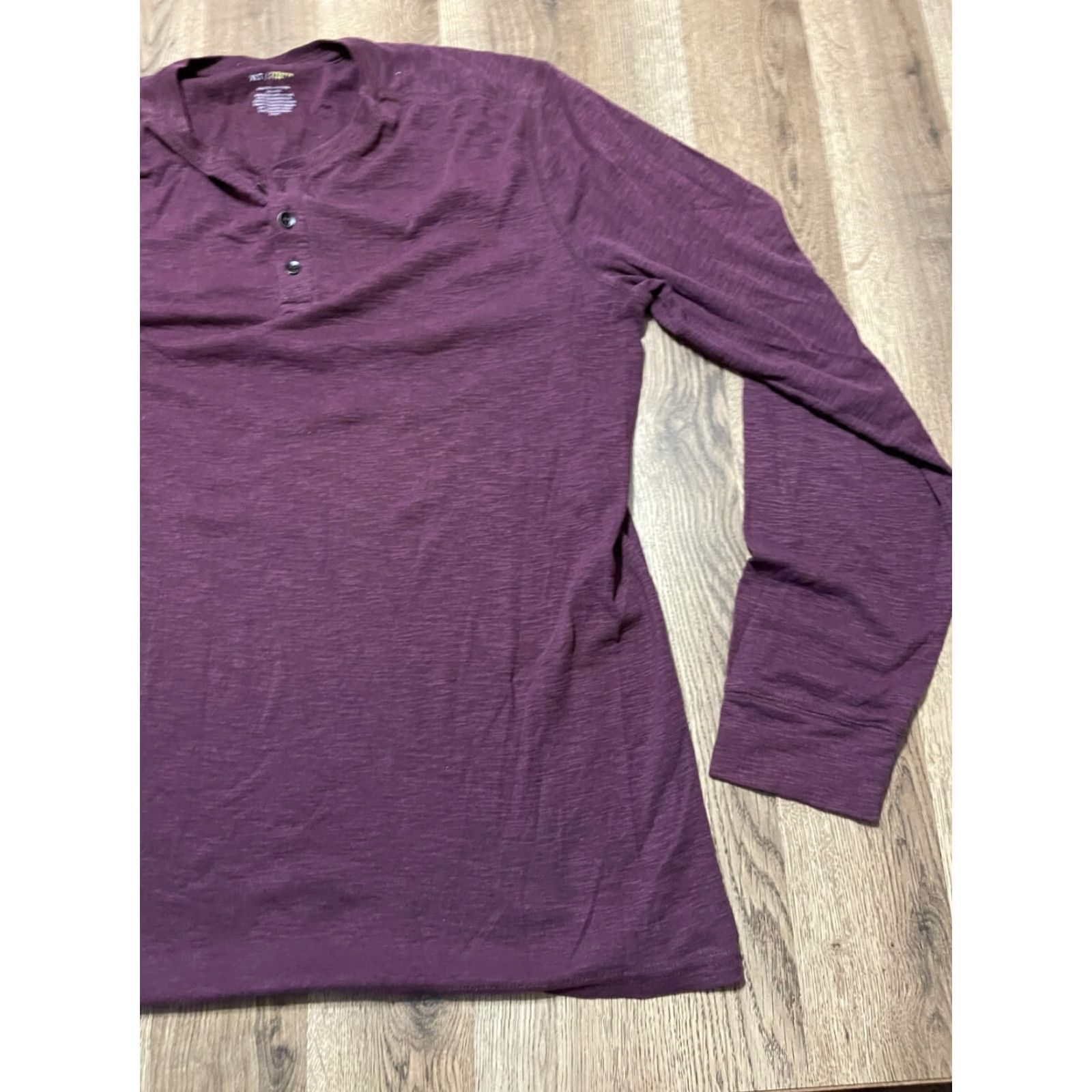Apt. 9 APT.9 Shirt Mens XLT Purple Long Sleeve 1/4 Buttons Big & Tall T-Shirt Size US XL / EU 56 / 4 - 4 Thumbnail