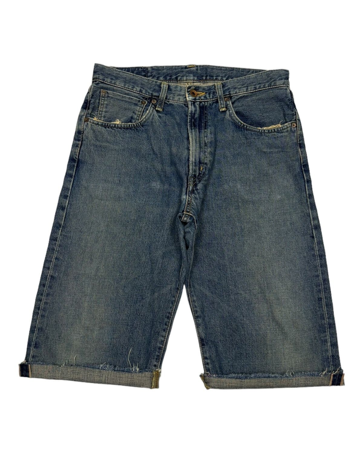 Edwin EDWIN 505x SELVEDGE SHORT DENIM JEANS Size US 31 - 1 Thumbnail