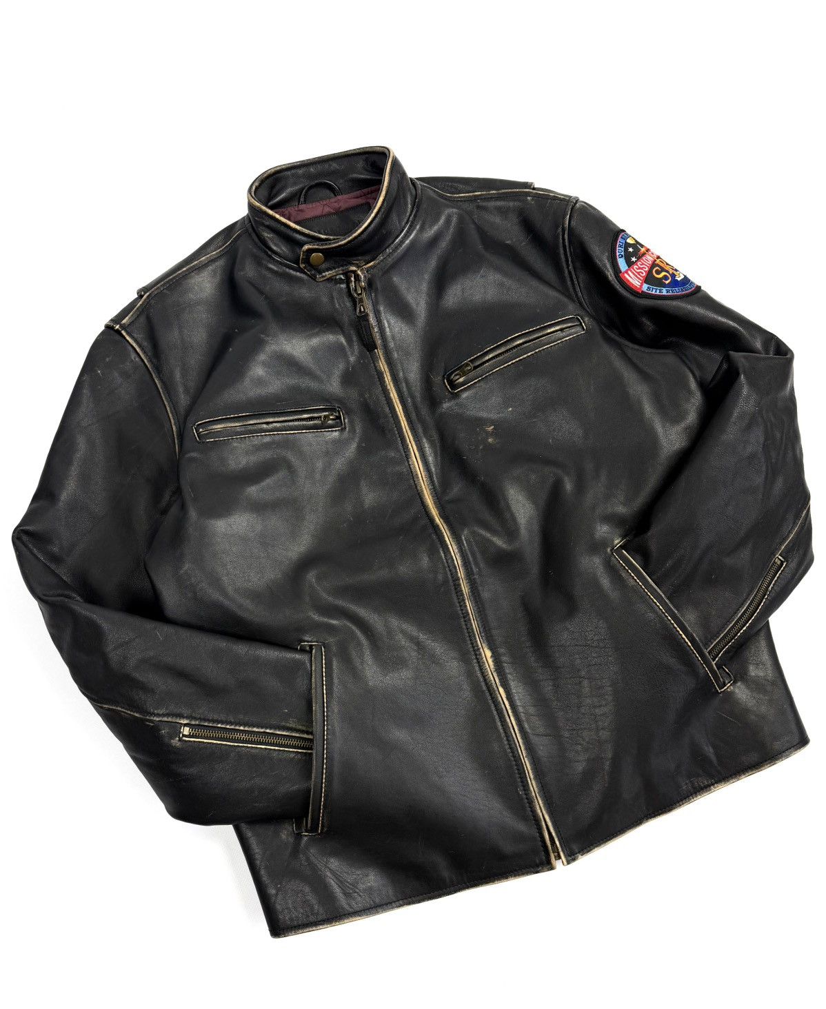 Golden Bear Golden Bear Vintage Lodi Leather Moto Jacket Mission Control Size US L / EU 52-54 / 3 - 6 Thumbnail