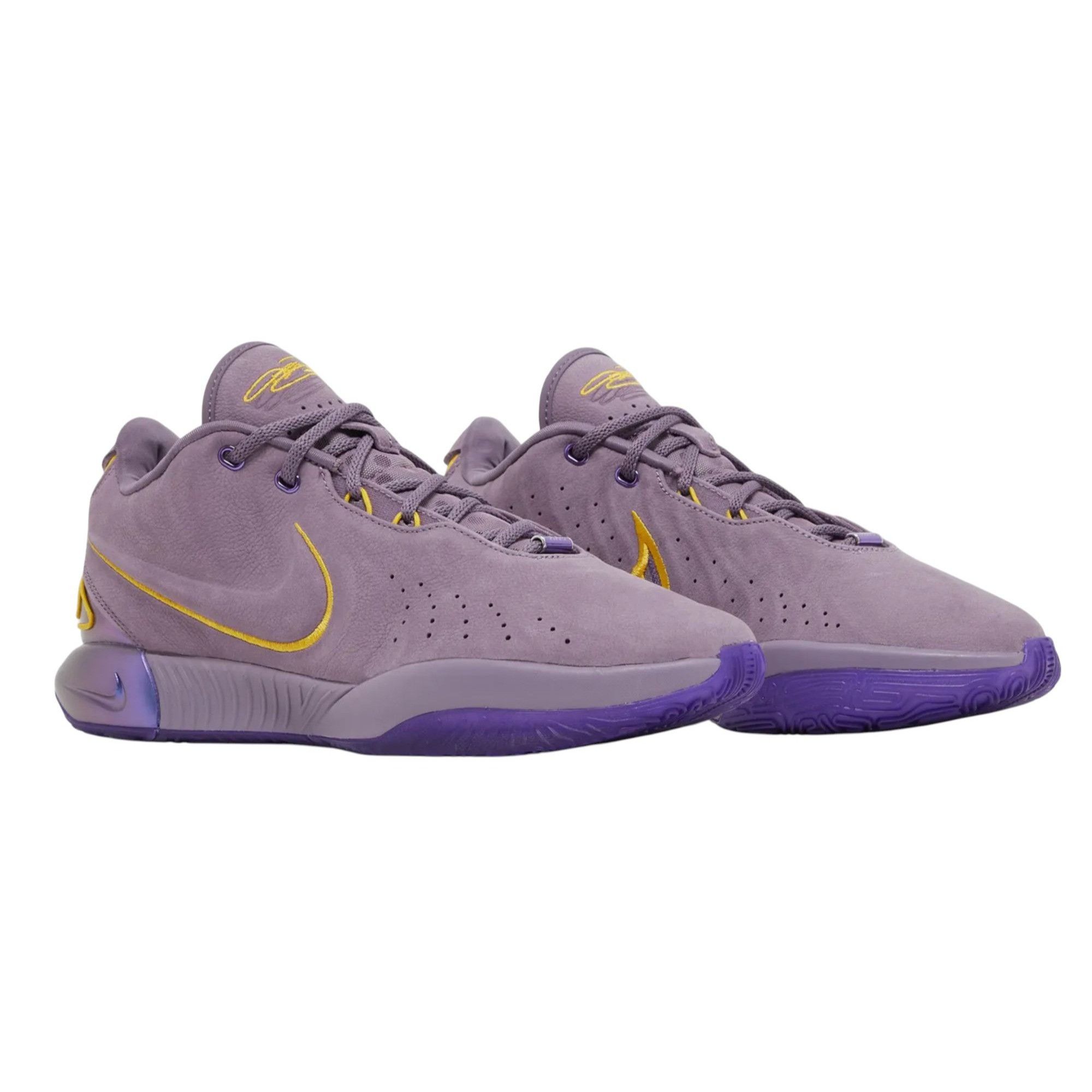 Nike Nike LeBron 21 (XXI) 'Freshwater' Nubuck Purple Gold FV2345- Size US 11 / EU 44 - 5 Thumbnail