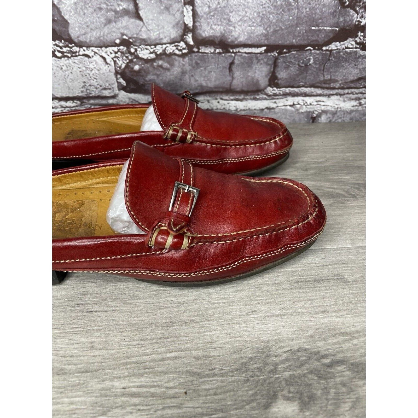 Cole Haan Cole Haan Country Red Leather Strap Mules Shoes Women Sz 6.5 Size US 6.5 / IT 36.5 - 4 Thumbnail