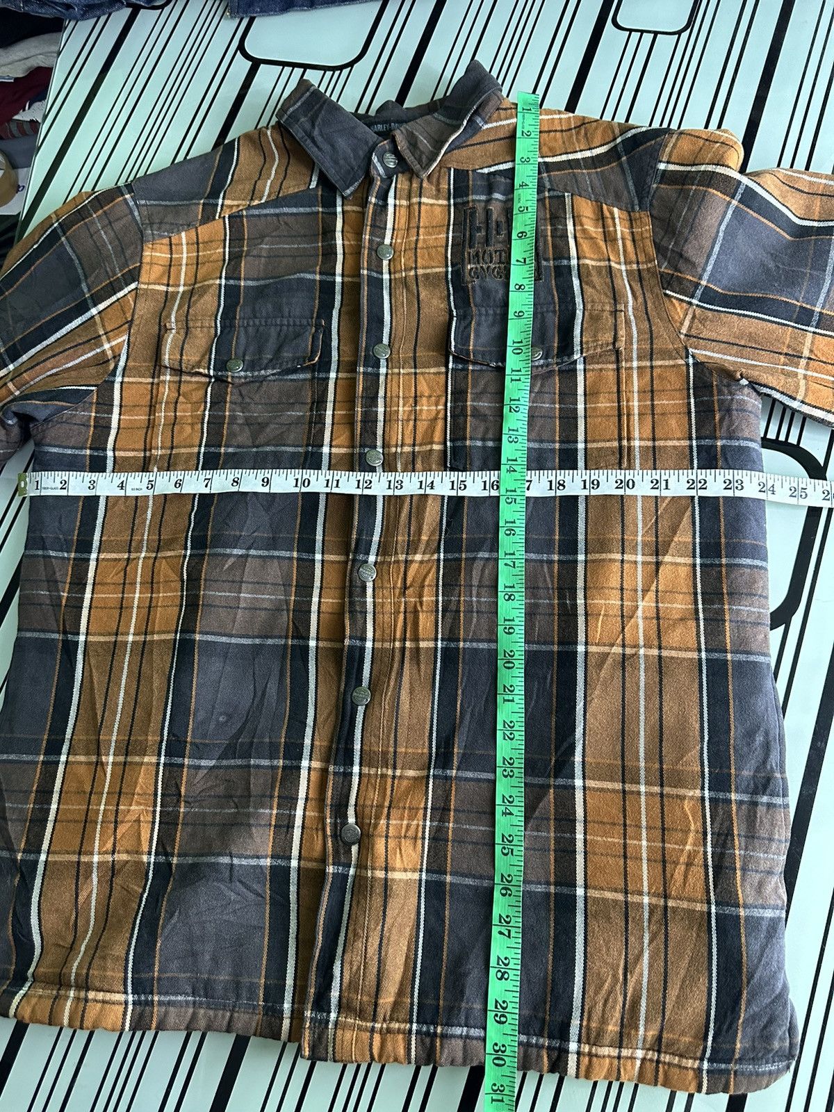 Harley Davidson Vintage HD Plaid Sherpa Lined Thick Heavy Flannel Jacket Size US L / EU 52-54 / 3 - 17 Thumbnail
