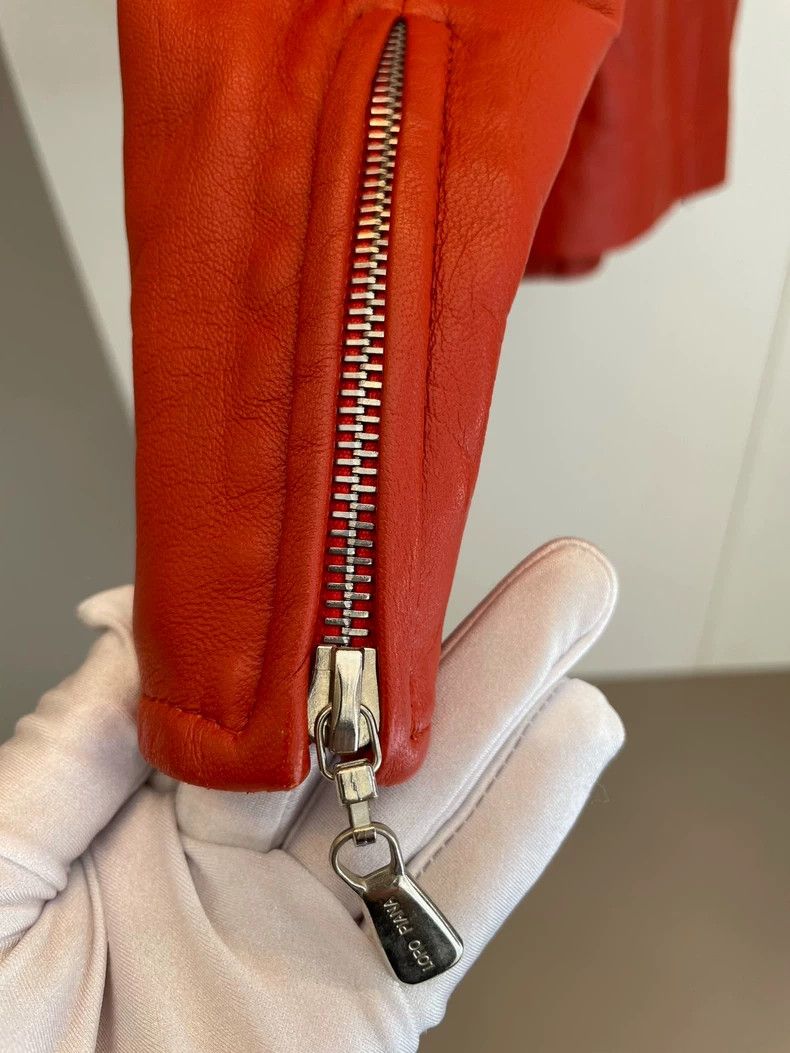 Loro Piana LORO PIANA Red leather jacket Size XL / US 12-14 / IT 48-50 - 6 Thumbnail