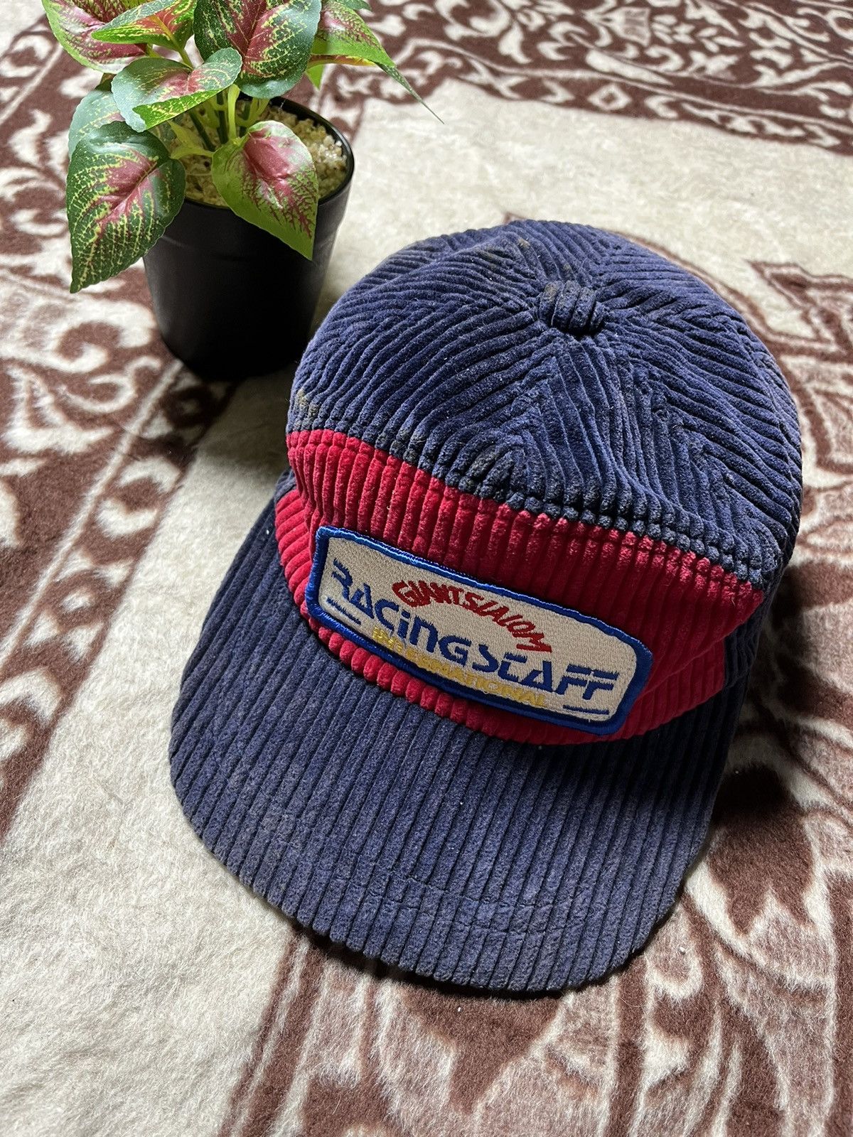 Formula 1 × Vintage 🔥Vintage Giant Slalom Racing Staff 5 Panel Courdroy Cap 🇯🇵 Size ONE SIZE - 1 Thumbnail
