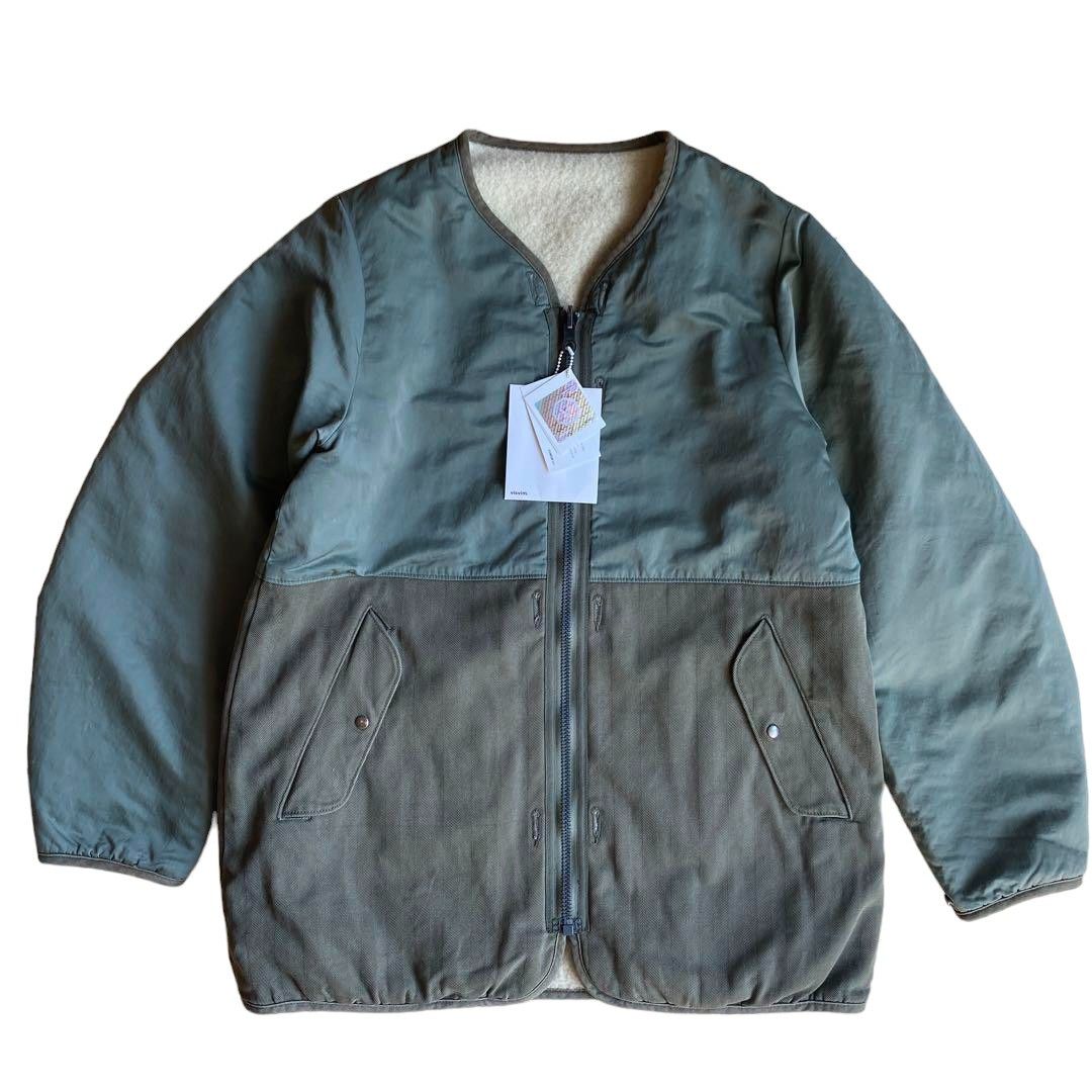 image of Visvim Longliner Jacket （Nylon Satin） in Olive, Men's (Size Small)