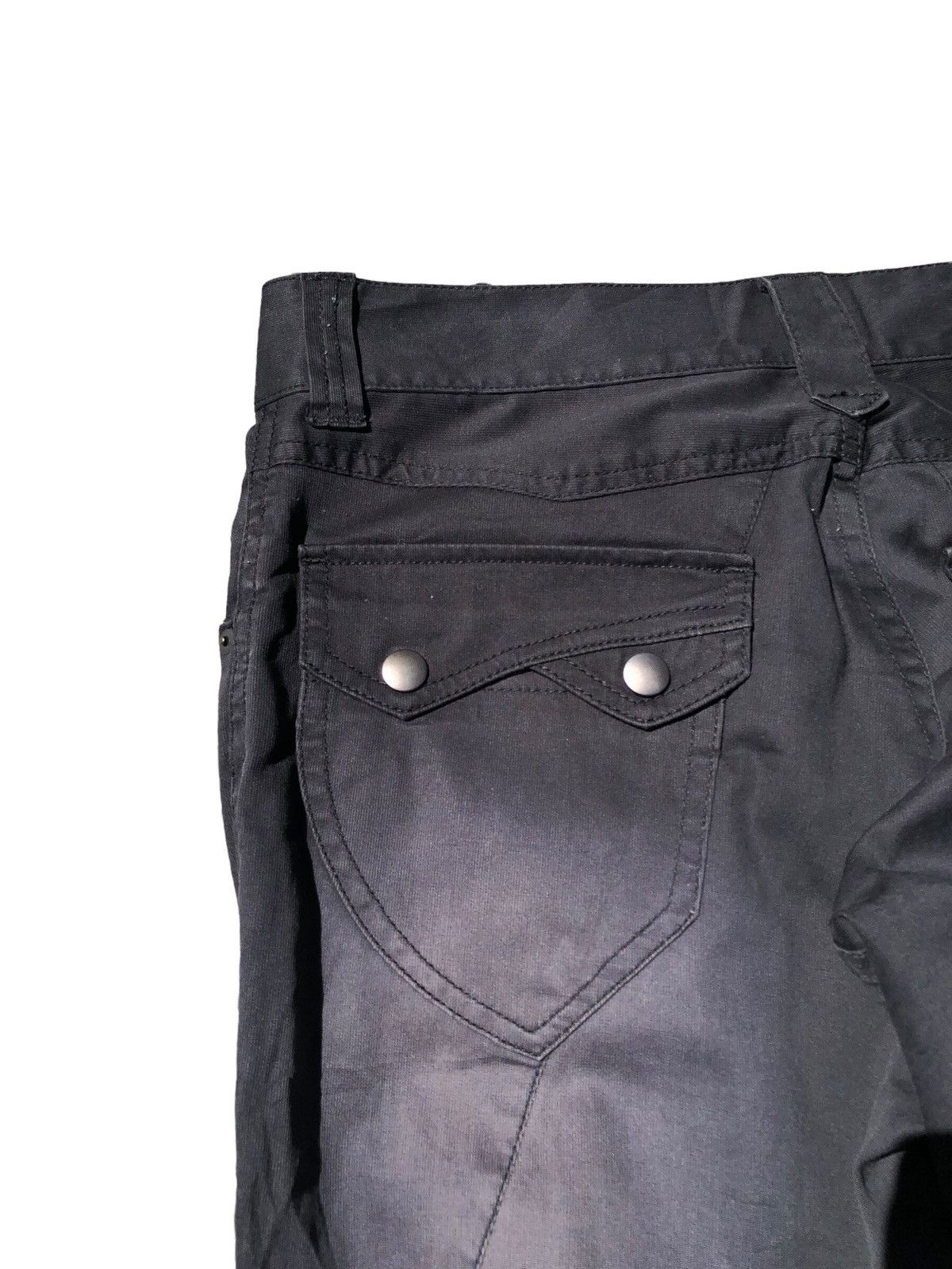 Japanese Brand Michel Klein acid wash spiral cut flare pants Size US 33 - 12 Thumbnail