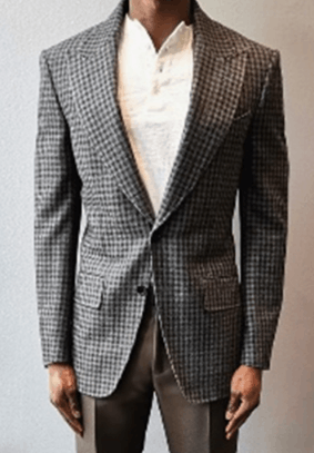 image of Tom Ford O1Loc1C0324 15Me40 Atticus Jacket In White & Black in White/Black, Men's (Size Medium)