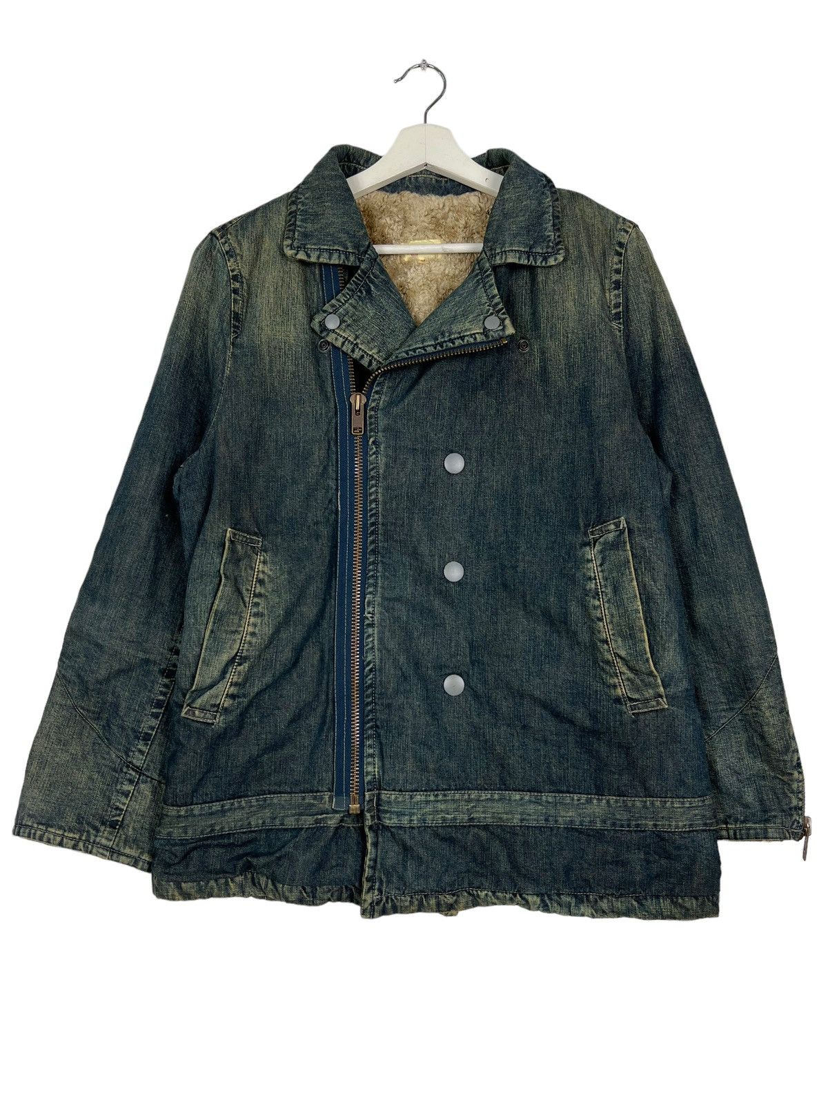 Johnbull 🔥 JOHN BULL DYED BROKEN DENIM JACKET Size US M / EU 48-50 / 2 - 2 Thumbnail