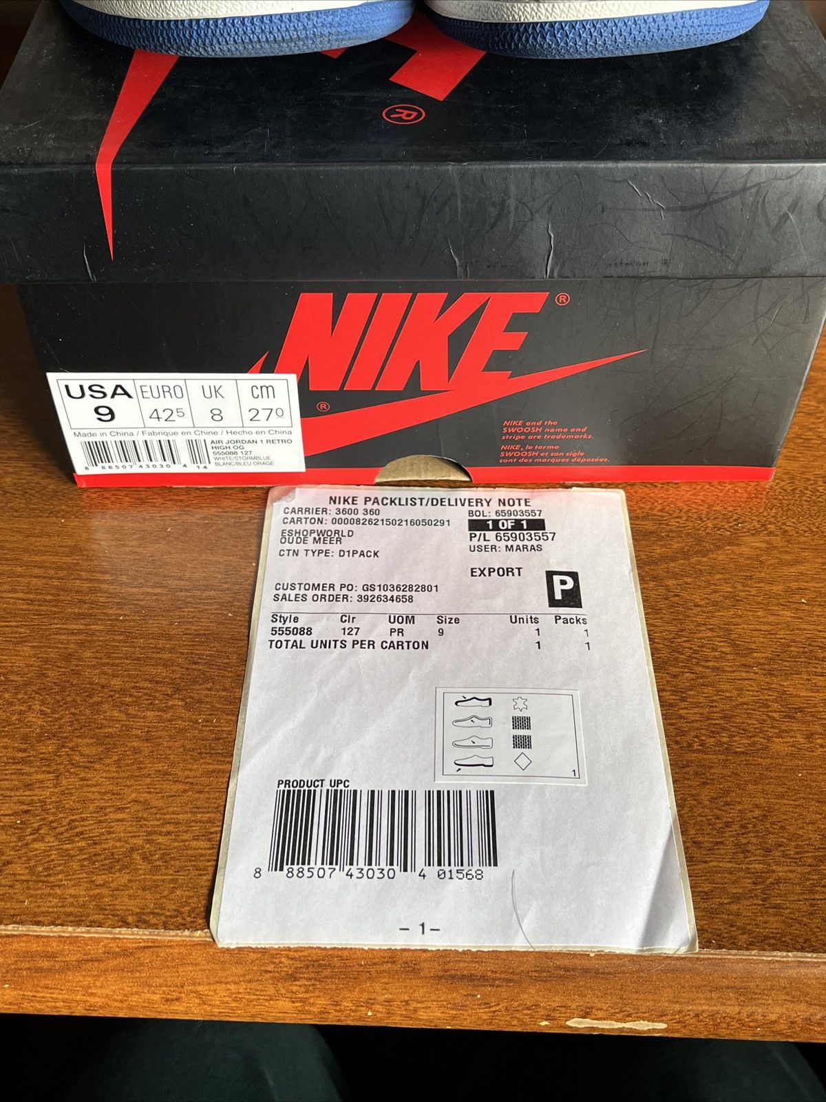 Jordan Brand × Nike Jordan 1 storm blue 2016 Size US 9 / EU 42 - 9 Thumbnail