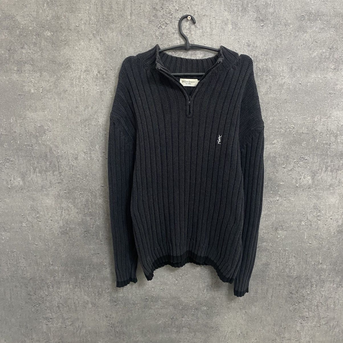 Yves Saint Laurent Vintage YSL Yves Saint Laurent Zip Sweater Knit 1/4 Size US XL / EU 56 / 4 - 1 Thumbnail