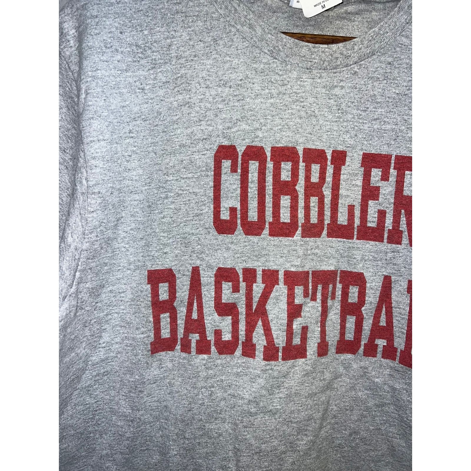 Lee Vintage Basketball Shirt Cobbler Test Print Gray Red Tee M Size US M / EU 48-50 / 2 - 3 Thumbnail