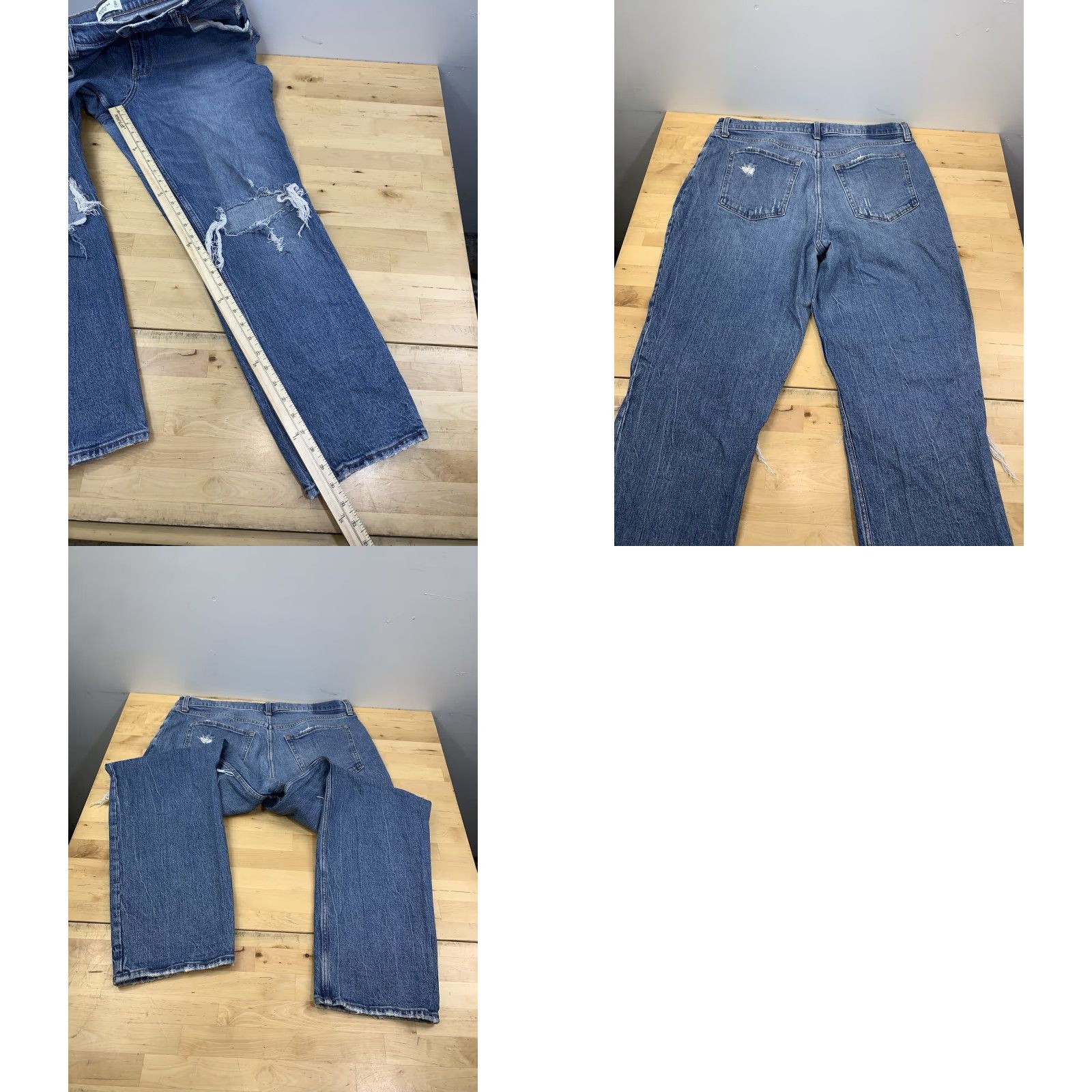 Abercrombie & Fitch Abercrombie & Fitch Jeans 33/16r Blue 90's Straight High Rise Curve Love Womens Jeans 30 In Inseam Size 24" / US 00 / IT 34 - 8 Thumbnail