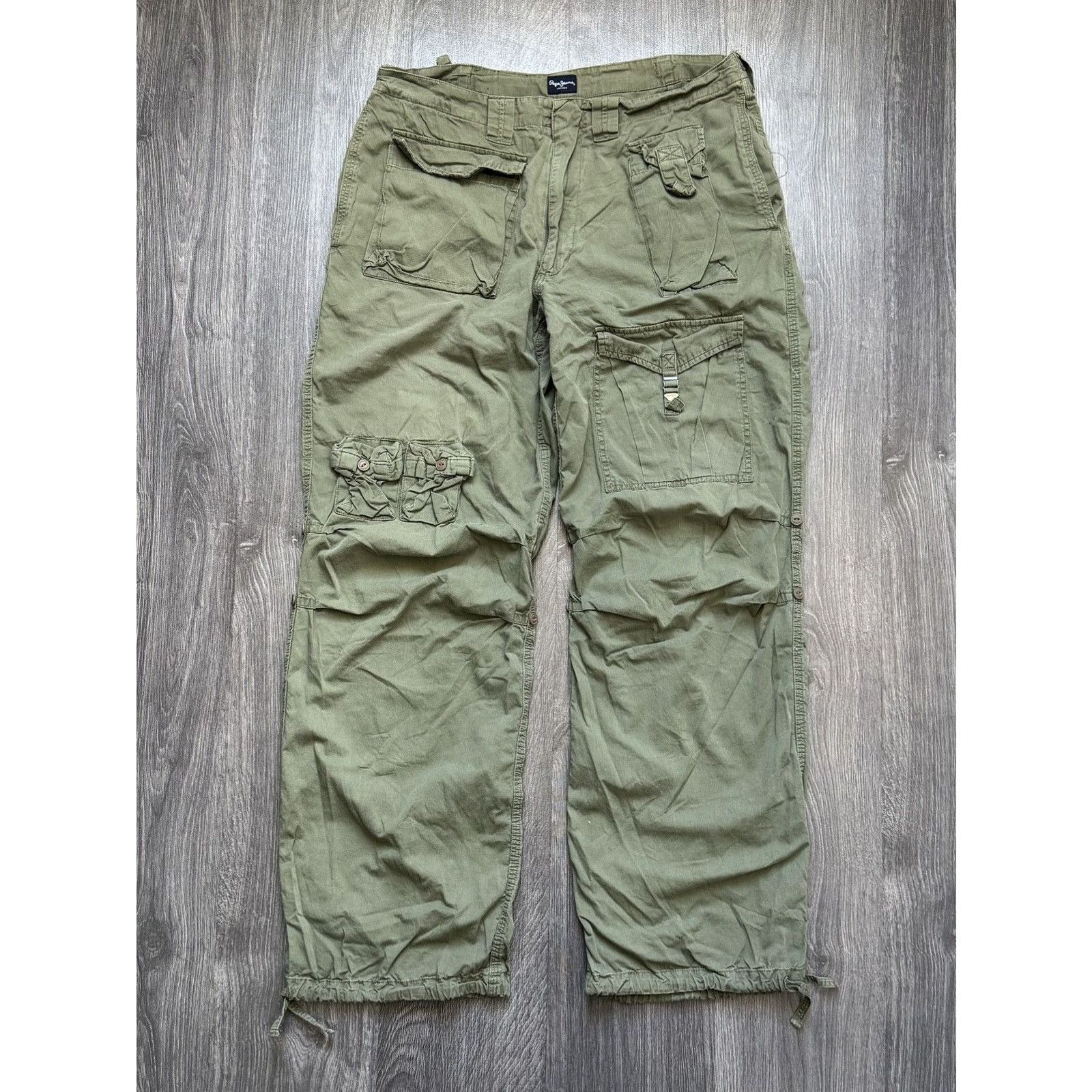 Vintage Pepe Jeans Y2K Cargo Japanese Multipocket Pants