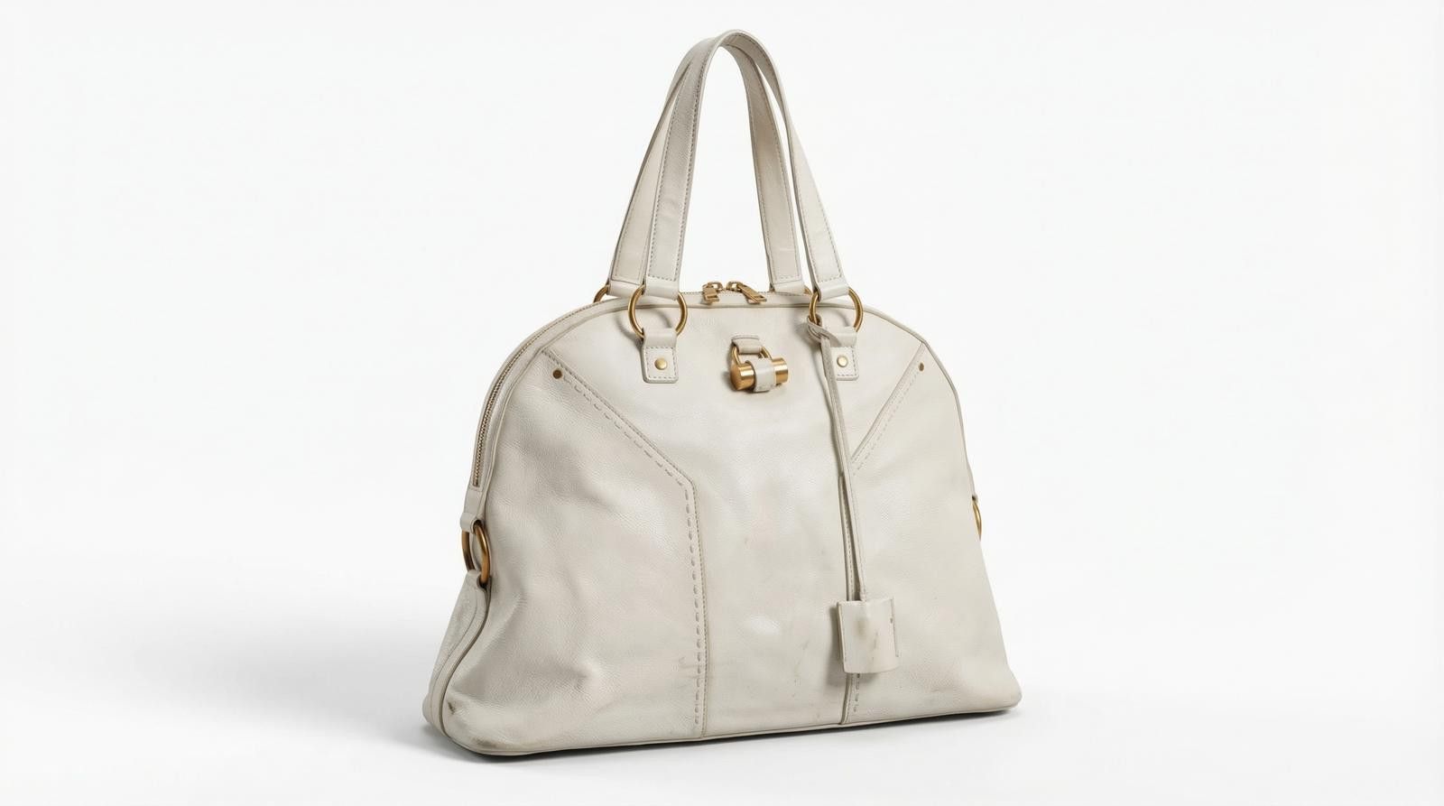 Saint Laurent Paris Saint Laurent - White Leather Tote Bag Size ONE SIZE - 1 Thumbnail