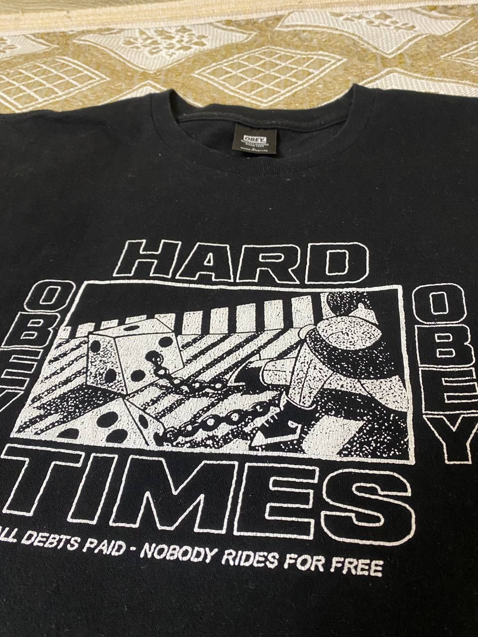Obey 🔥 OBEY Problem Gambling RARE Avant Garde T Shirt Casino Y2K Size US L / EU 52-54 / 3 - 8 Thumbnail