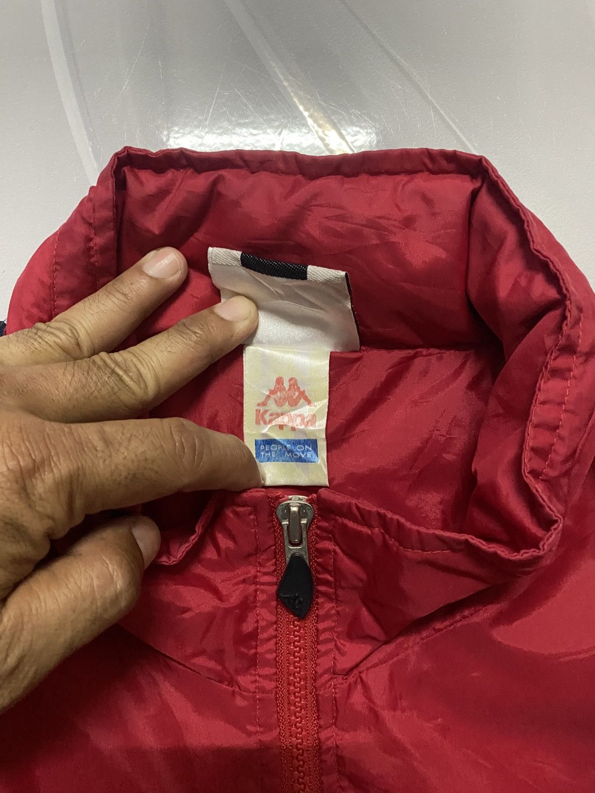 Kappa Vintage 90s Kappa Big Logo Red windbreaker jacket Size US S / EU 44-46 / 1 - 3 Thumbnail