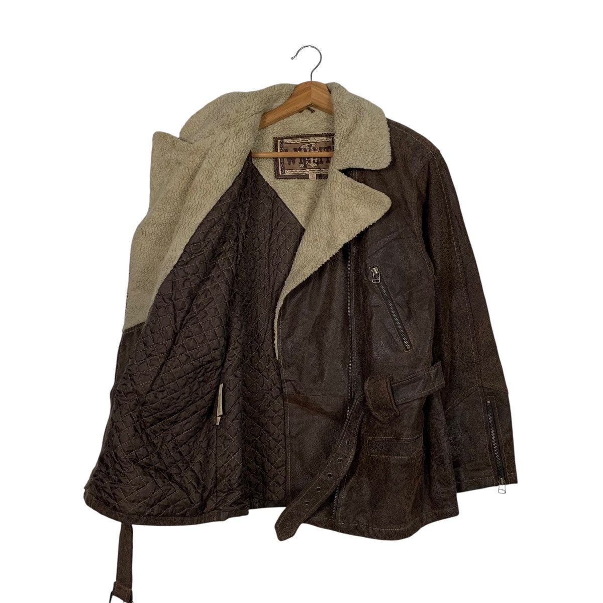 Japanese Brand Vintage Japanese Brand Winlit Shearling Leather Jacket Size US S / EU 44-46 / 1 - 9 Thumbnail