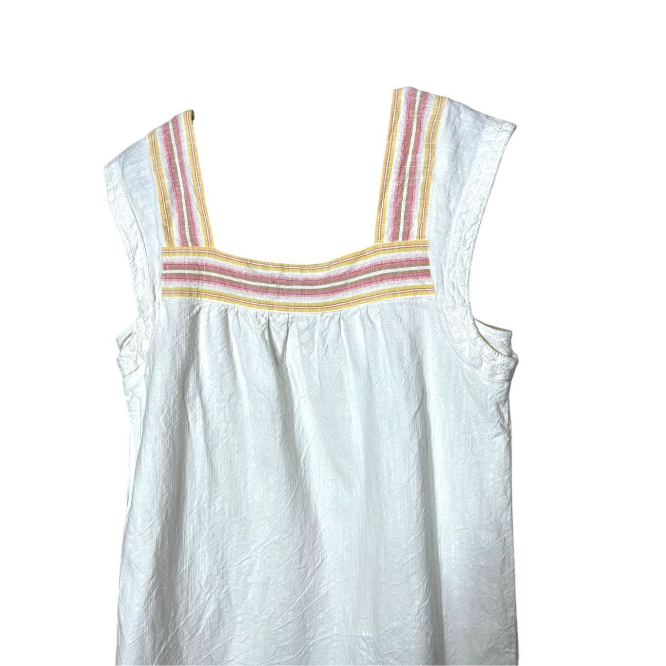 Faherty Faherty Organic Cotton Hailee Shift Dress White Apres Soleil Stripe Size M Size M / US 6-8 / IT 42-44 - 7 Thumbnail