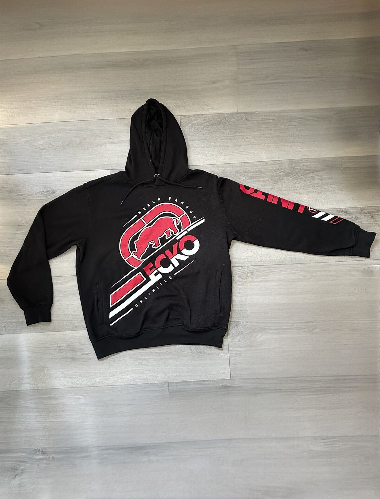 Ecko Unltd. Y2K Ecko Untld. Unique Rhino Pattern on Logo Hoodie 🦏 Size US L / EU 52-54 / 3 - 3 Thumbnail