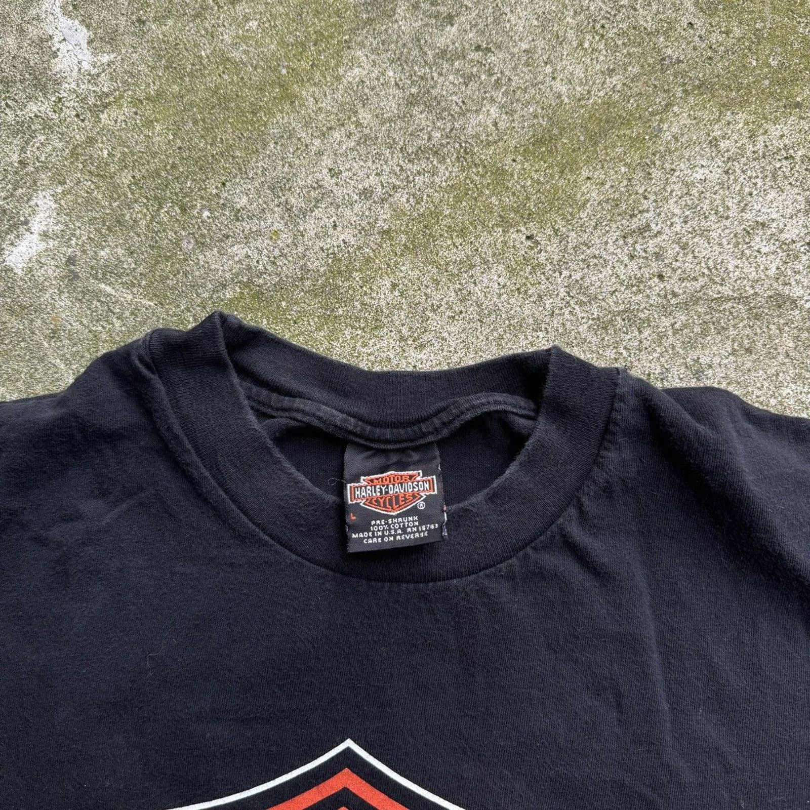 Harley Davidson 90s Harley Davidson Akron Ohio Big Logo Tee Size US L / EU 52-54 / 3 - 3 Thumbnail