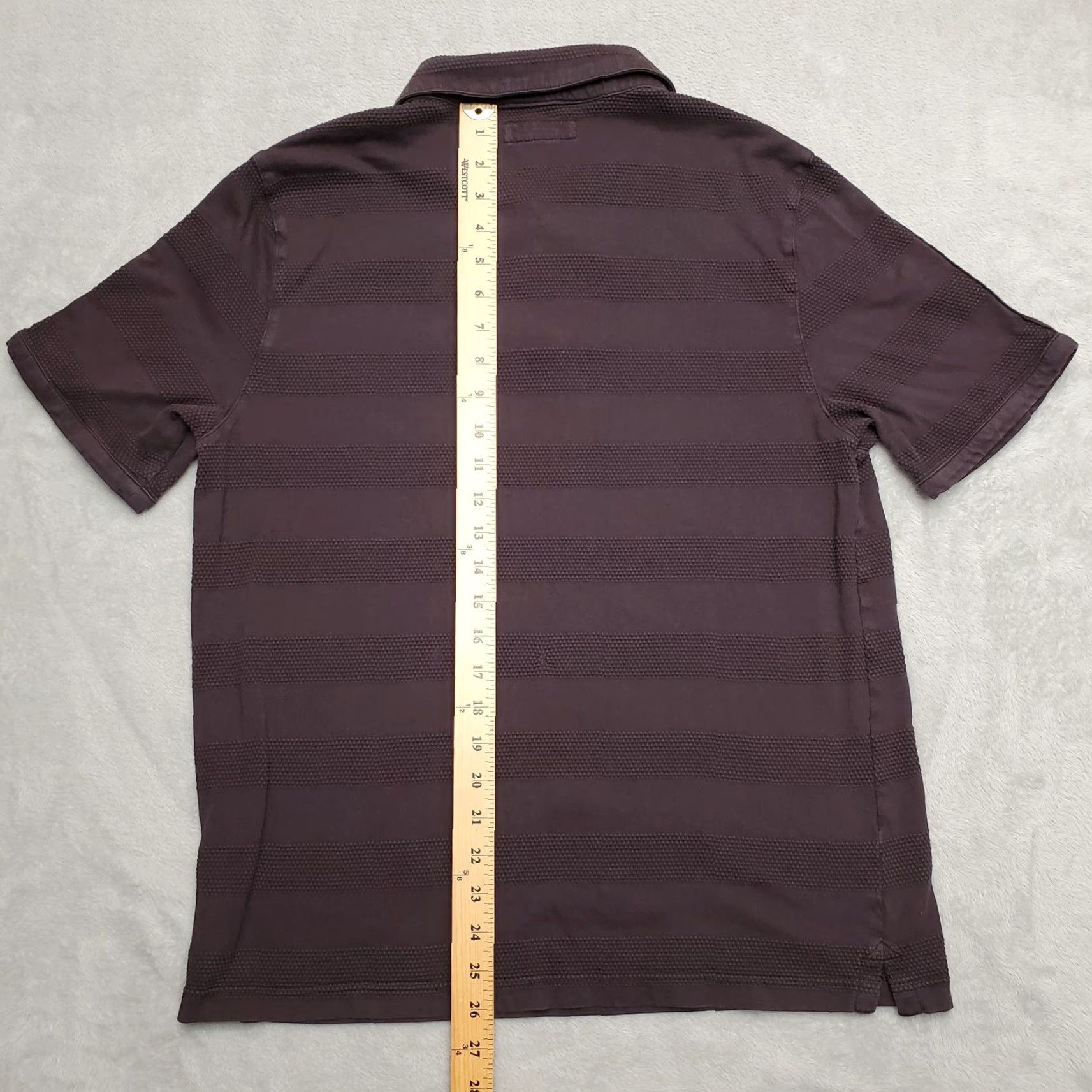 Carbon2Cobalt Carbon 2 Cobalt Shirt Mens M Polo Short Sleeve Cotton Black Brown Textured Casual Golf Walking Breathable Easy Care Shirt Mens Size US M / EU 48-50 / 2 - 7 Thumbnail